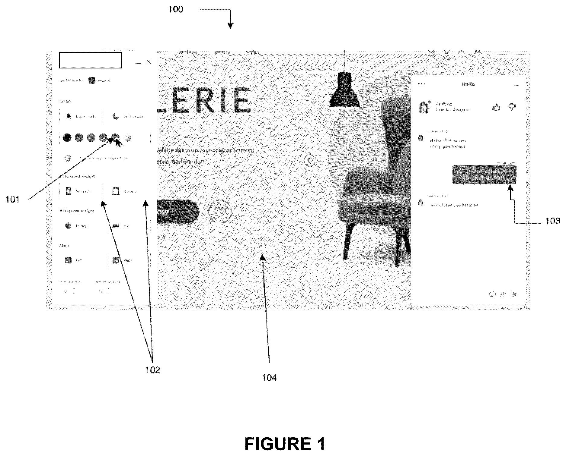 Patent US12613713 Figure 1 – System and method for on-site communication widget configuration
