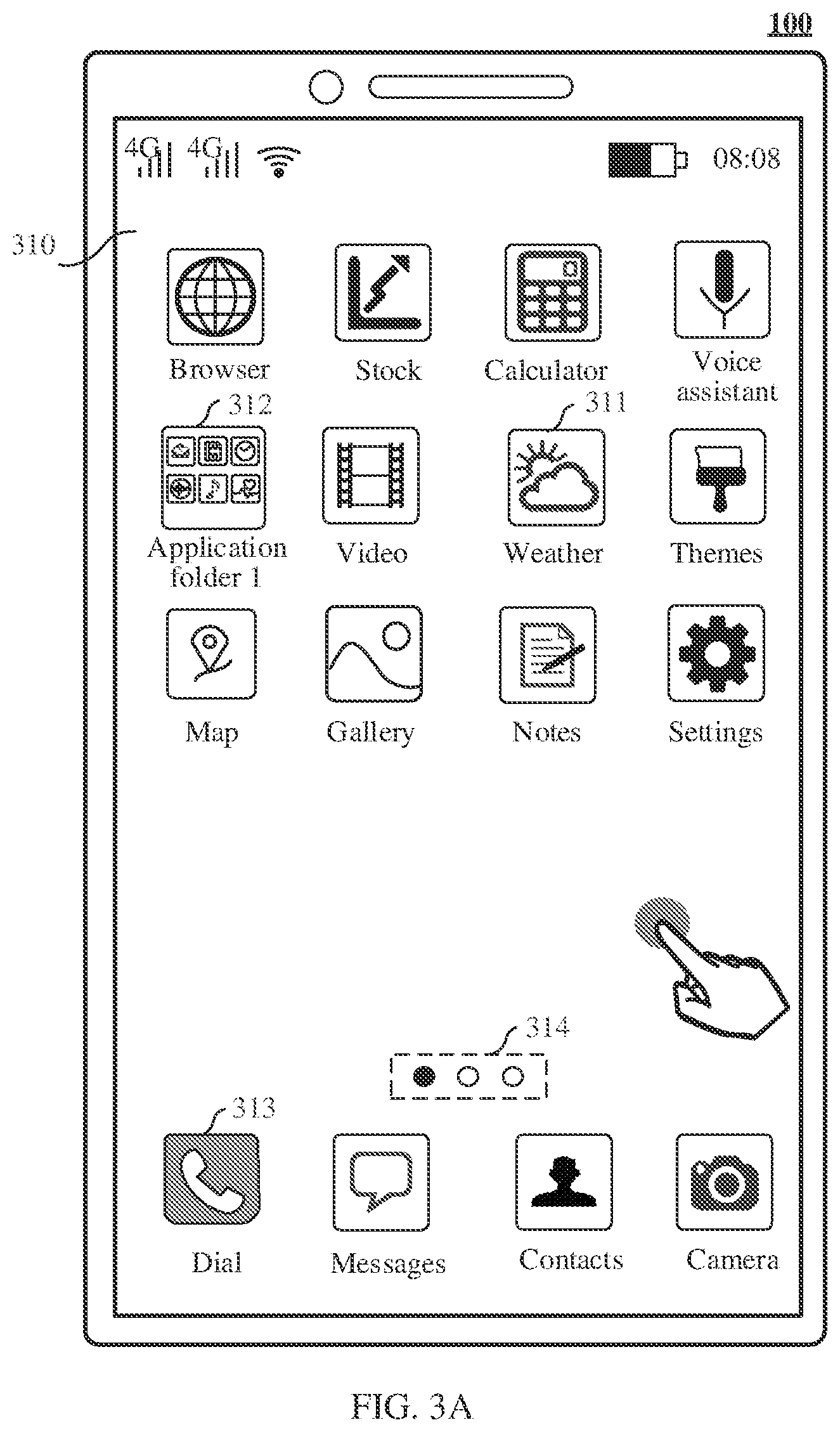 Patent US12613717 Figure 3 – Display method for card component, graphical user interface, and related apparatus
