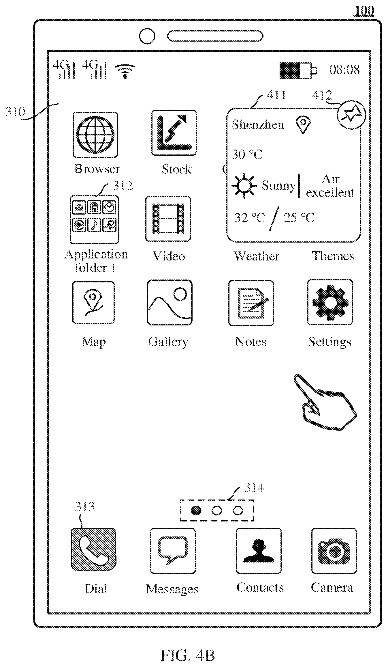Patent US12613717 Figure 8 – Display method for card component, graphical user interface, and related apparatus