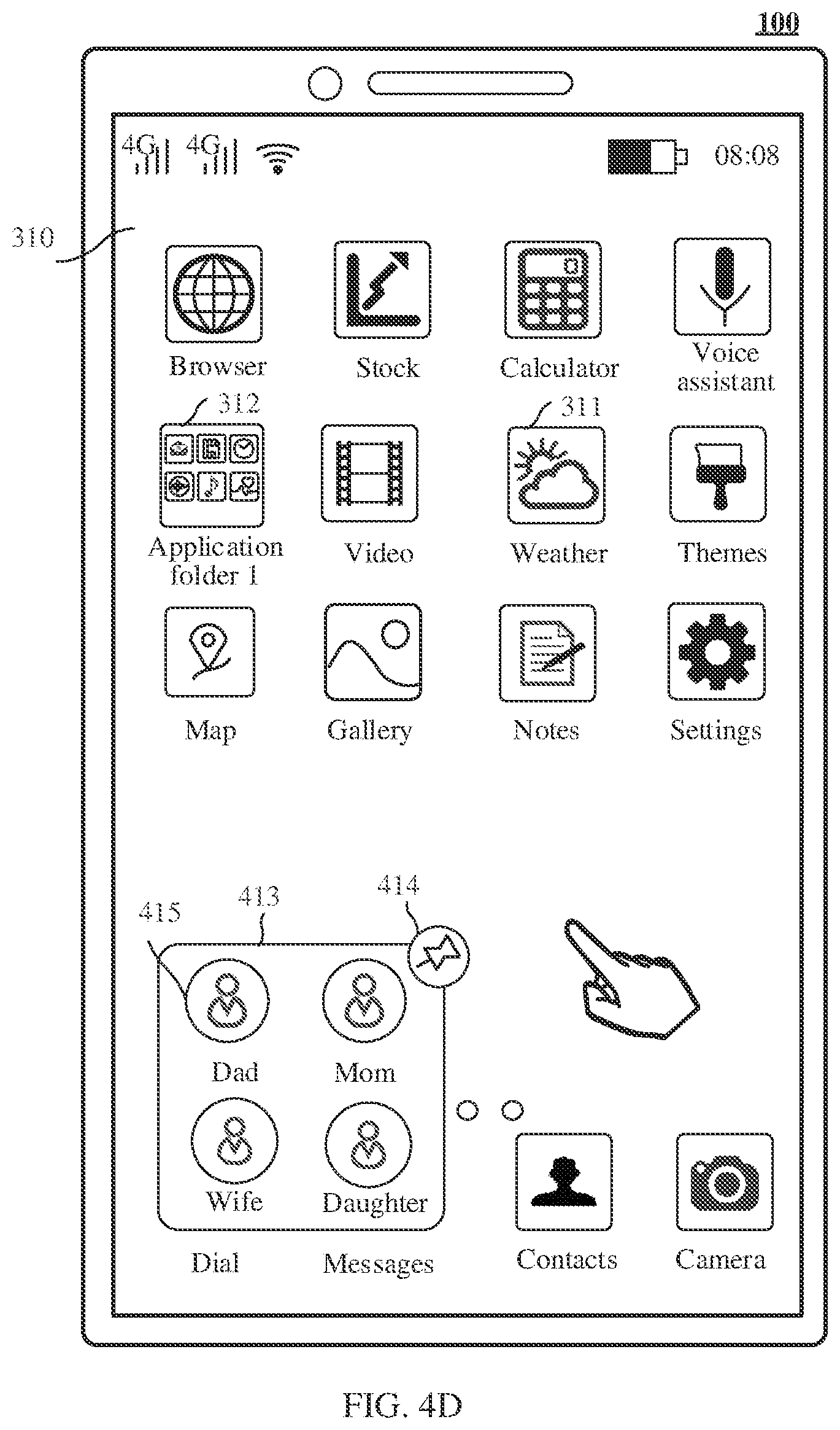 Patent US12613717 Figure 10 – Display method for card component, graphical user interface, and related apparatus
