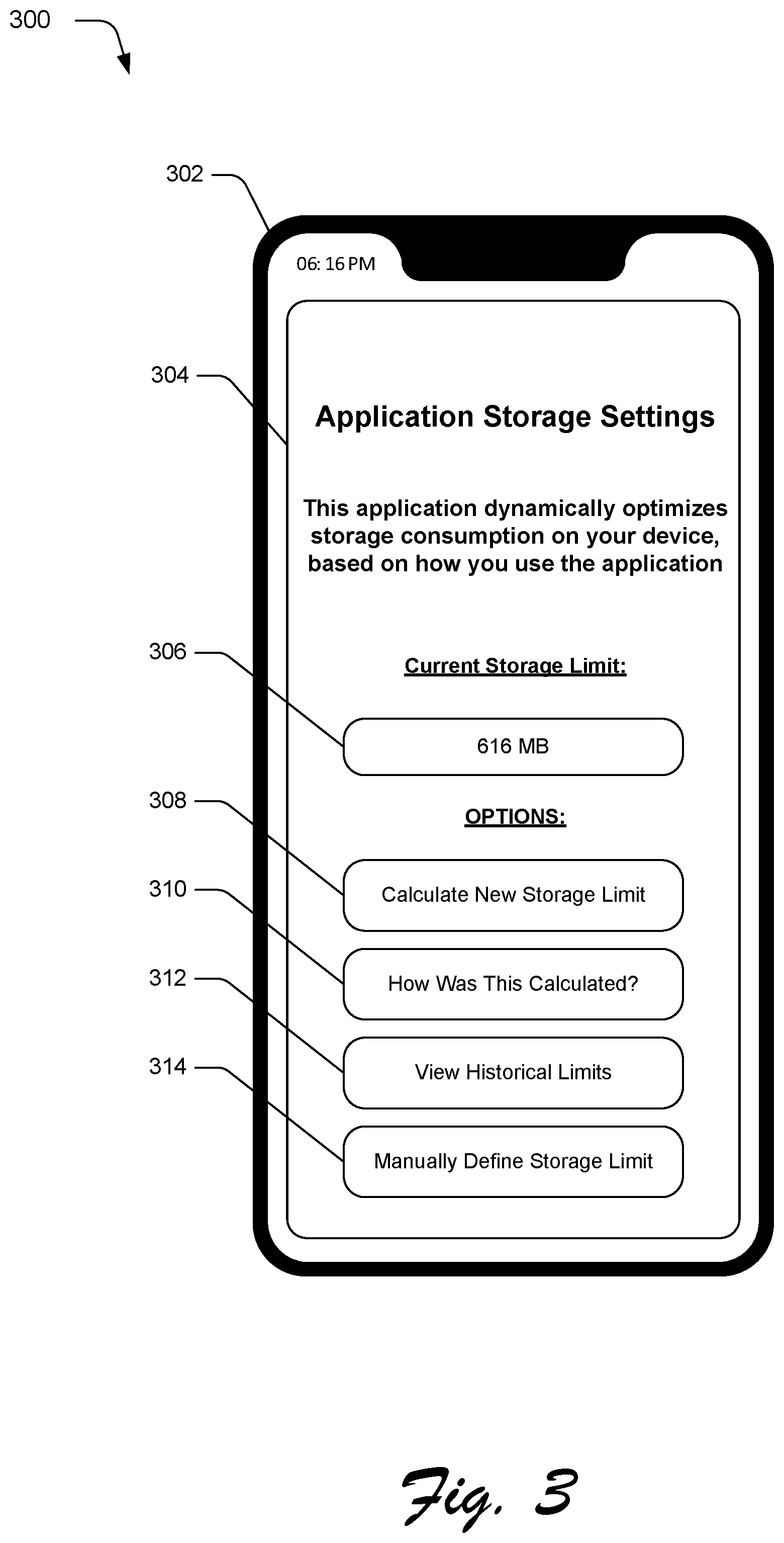 Patent US12613746 Figure 3 – Dynamic application storage allocation