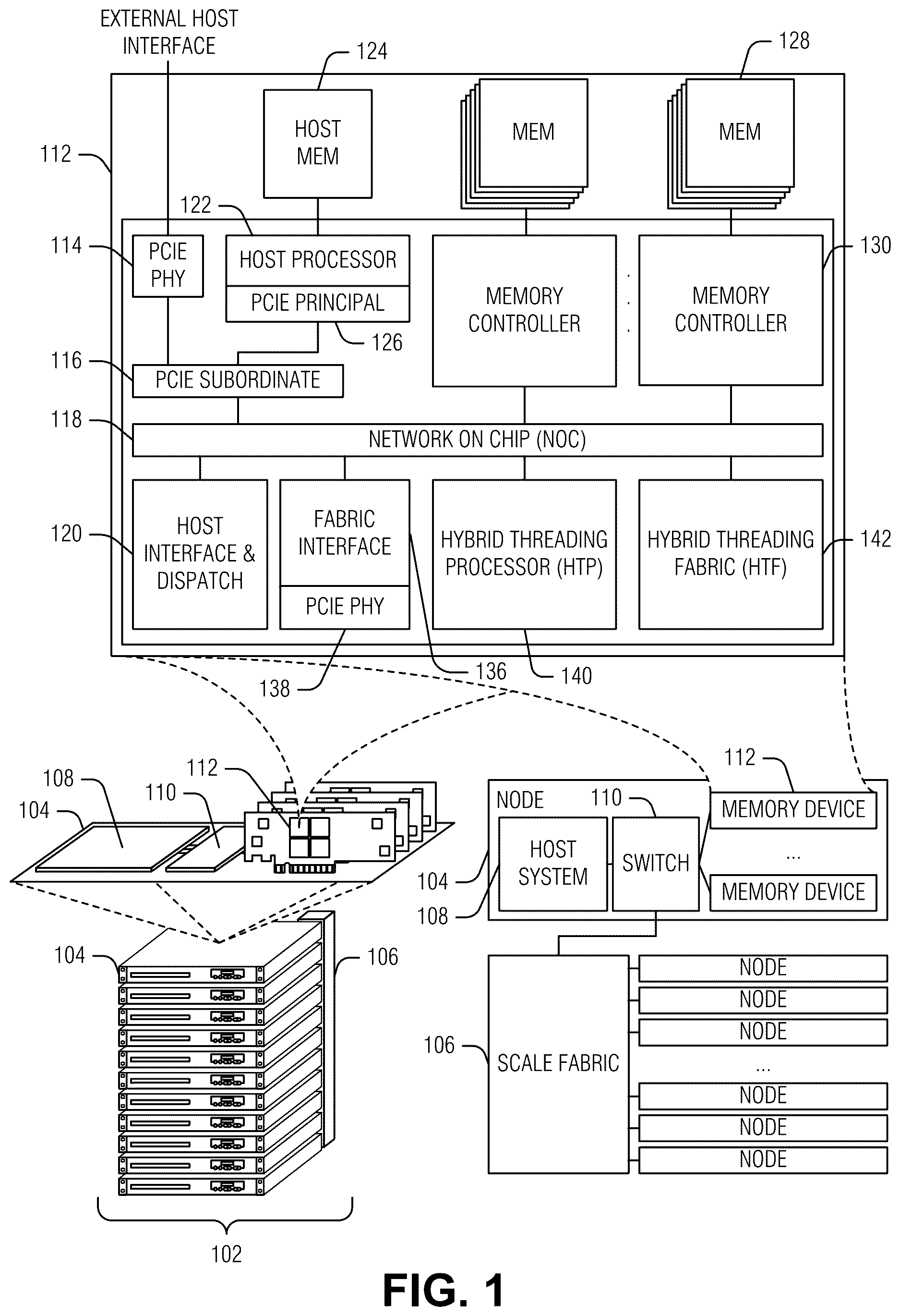 Patent US12613767 Figure 1 – Parking threads in barrel processor for managing hazard clearing