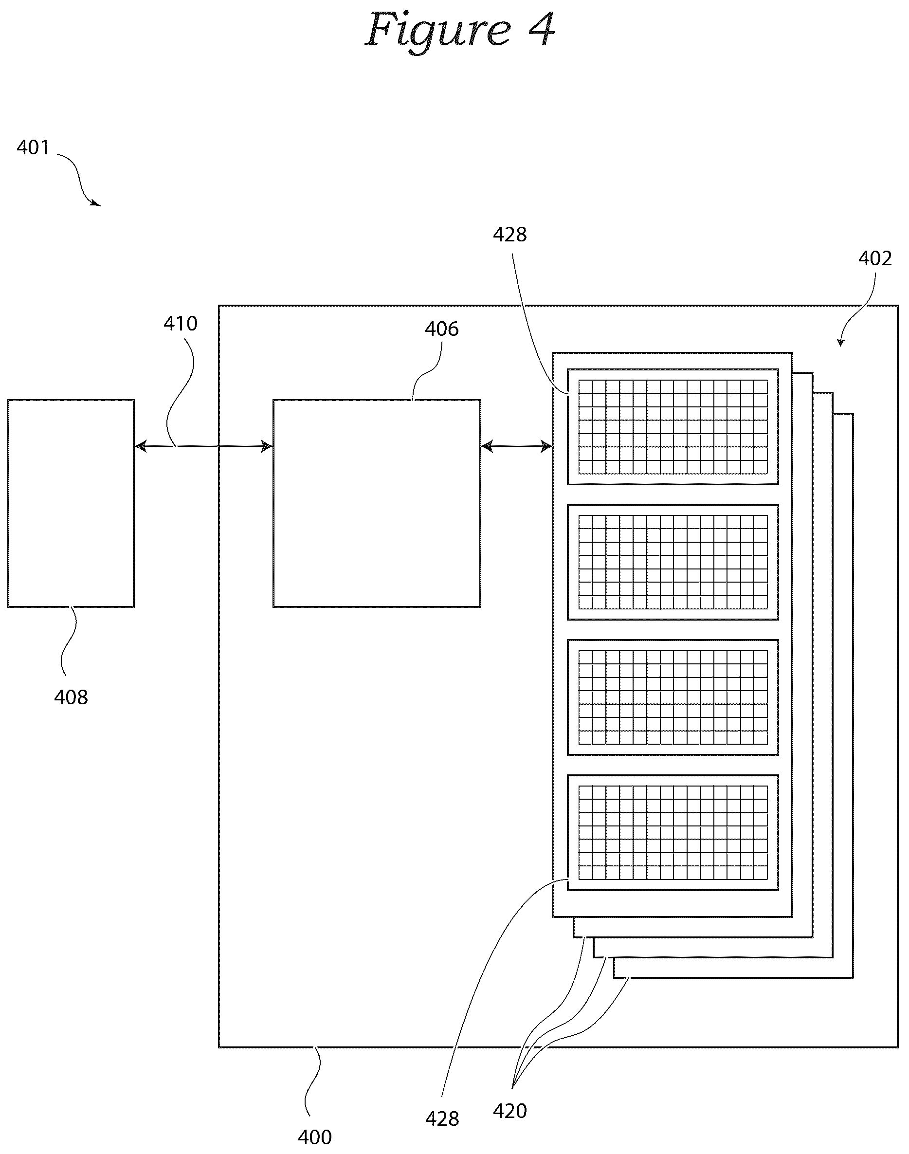 Patent US12613770 Figure 4 – Semiconductor device with user defined operations and associated methods and systems