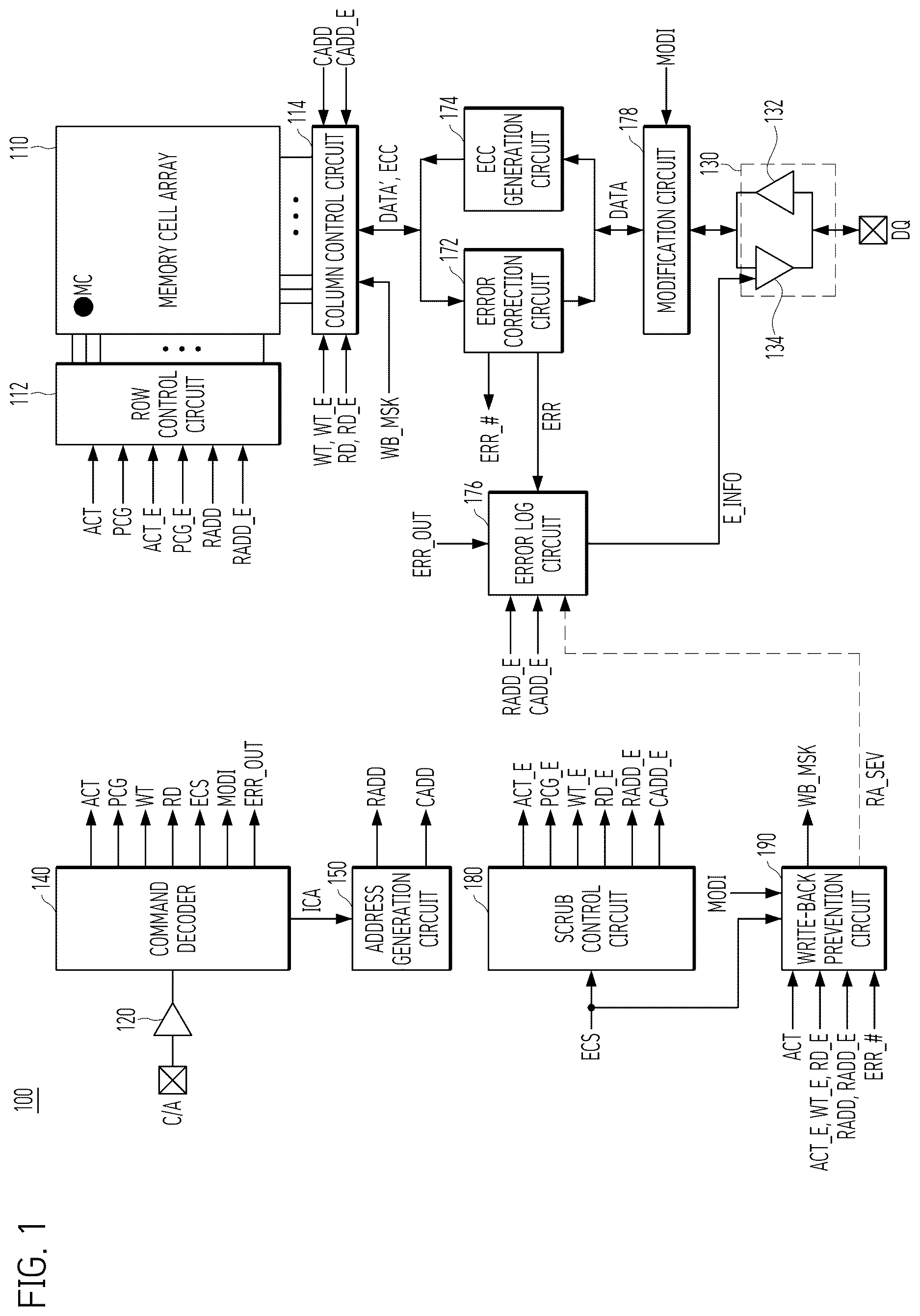 Patent US12613772 Figure 1 – Memory device and operating method thereof