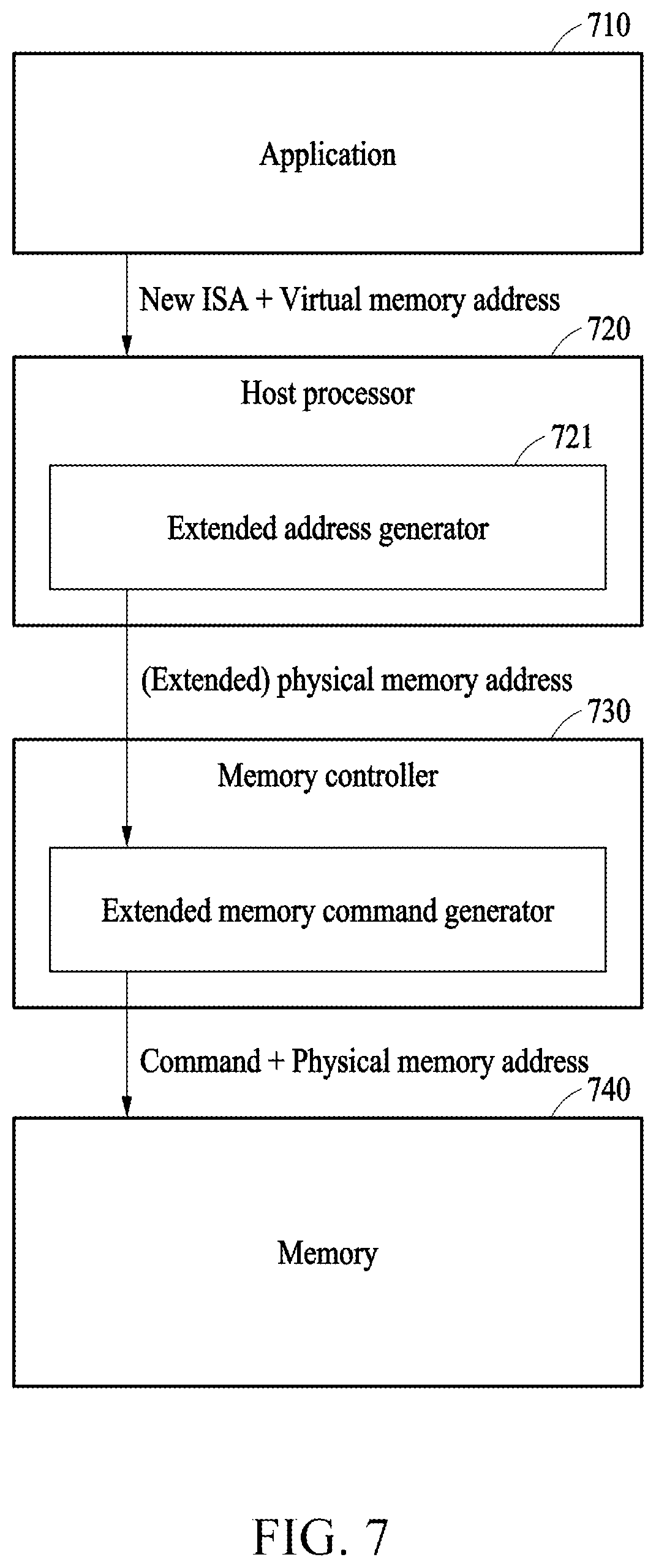 Patent US12613802 Figure 6 – Device and method with memory request processing using memory address space extension