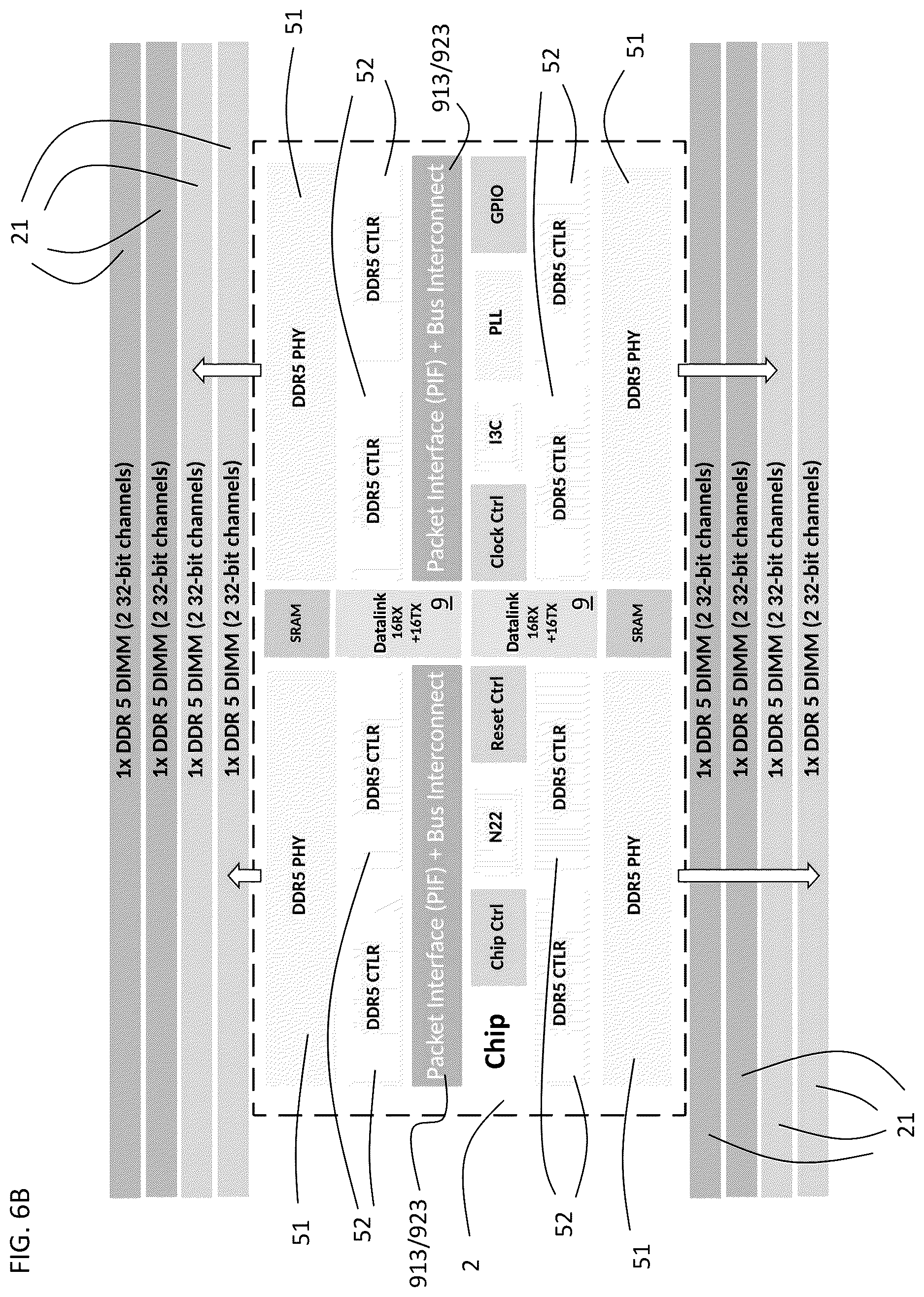 Patent US12613811 Figure 8 – Computer architecture with disaggregated memory and high-bandwidth communication interconnects