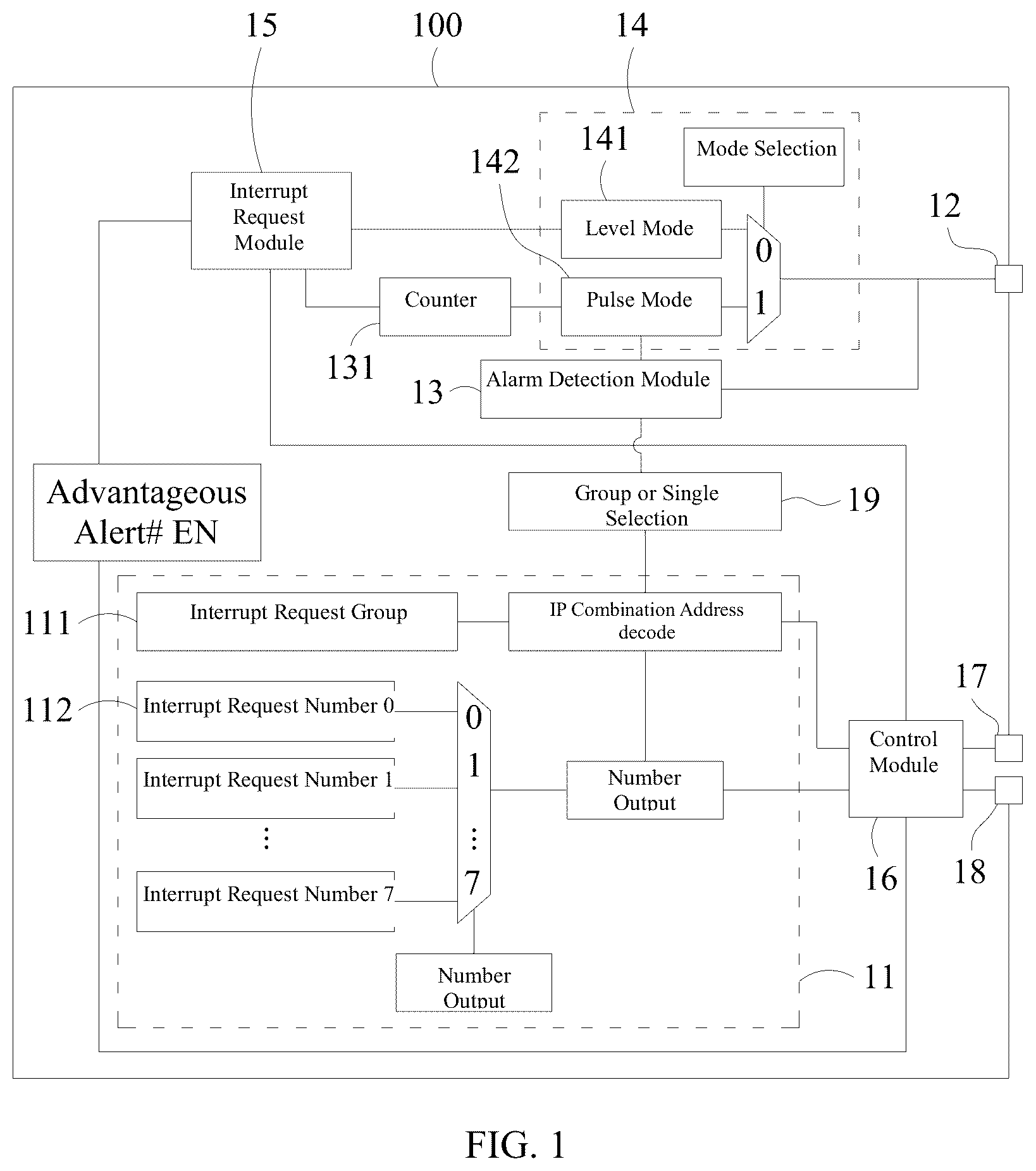 Patent US12613820 Figure 1 – Bus slave device and interrupt request determination method thereof