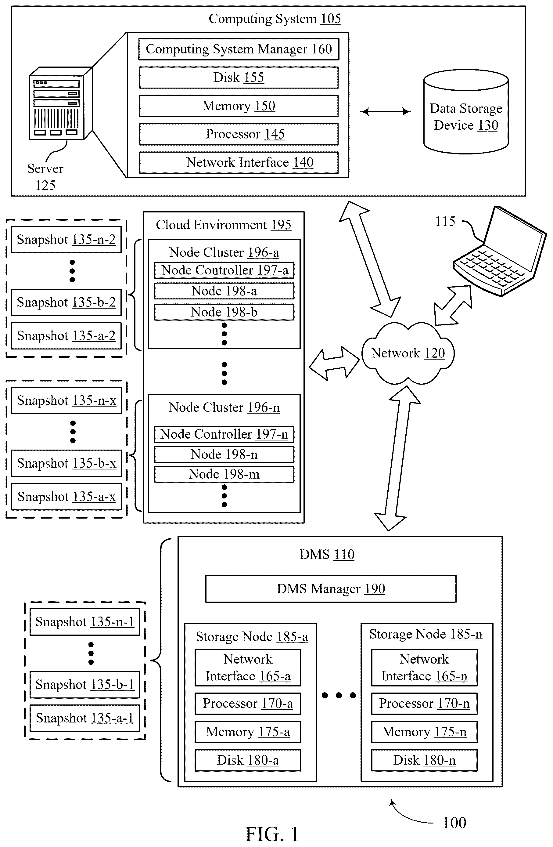 Patent US12613838 Figure 1 – Fingerprint-based data replication across storage systems