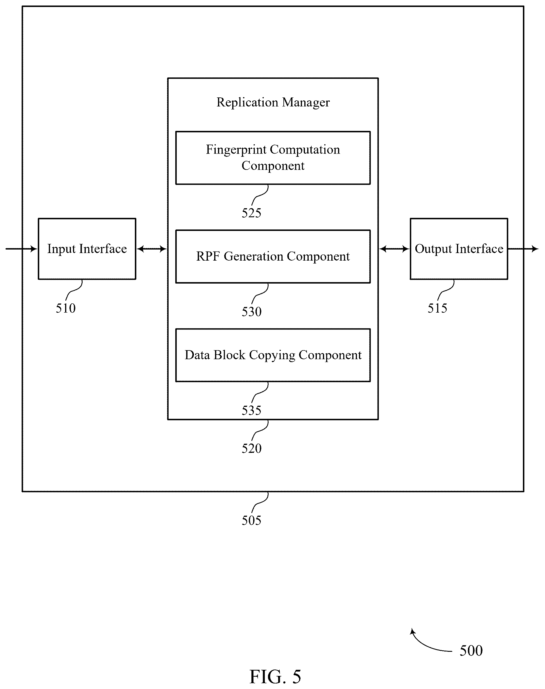 Patent US12613838 Figure 5 – Fingerprint-based data replication across storage systems
