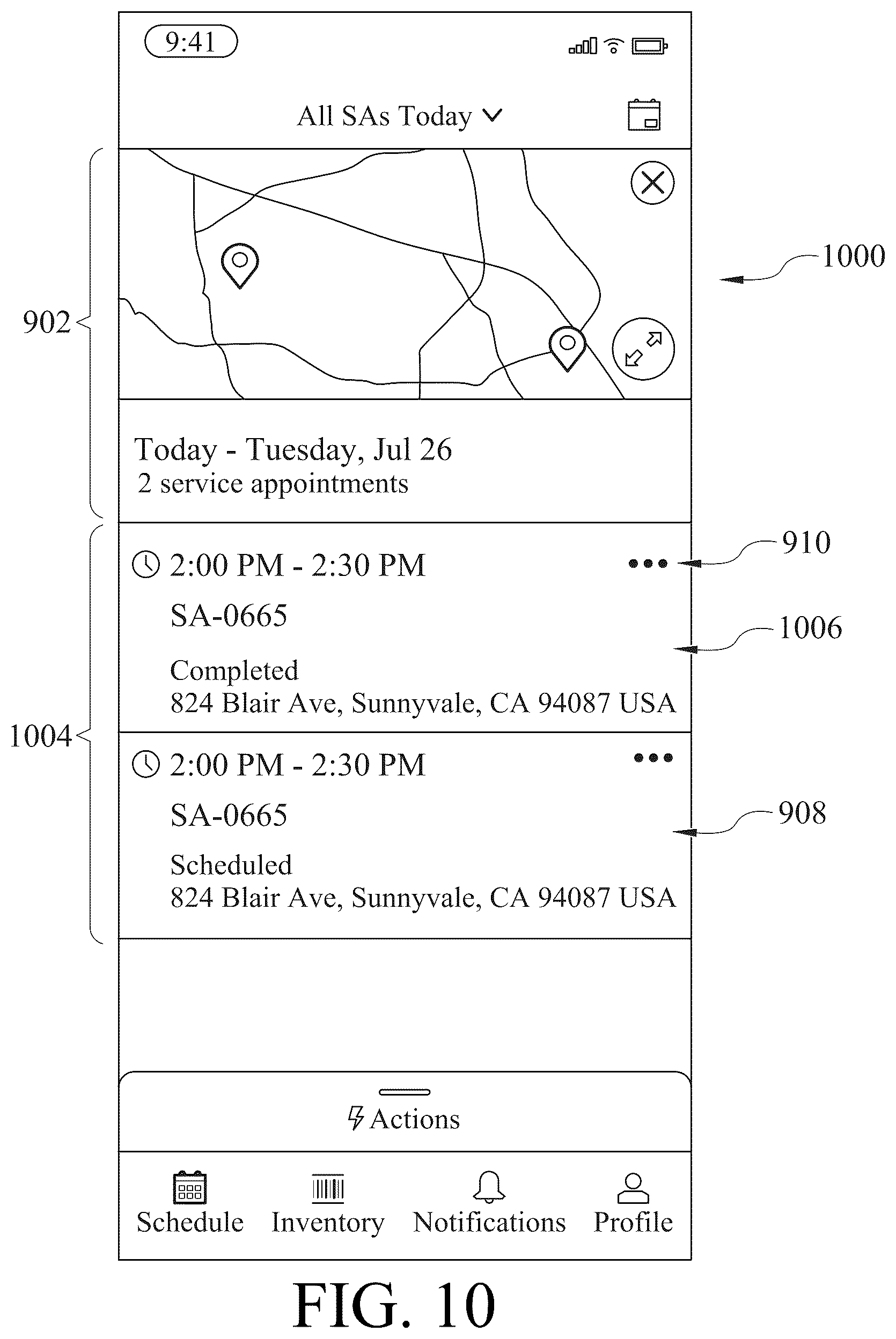 Patent US12613855 Figure 10 – Database systems and methods for client-side initiation of server-side actions