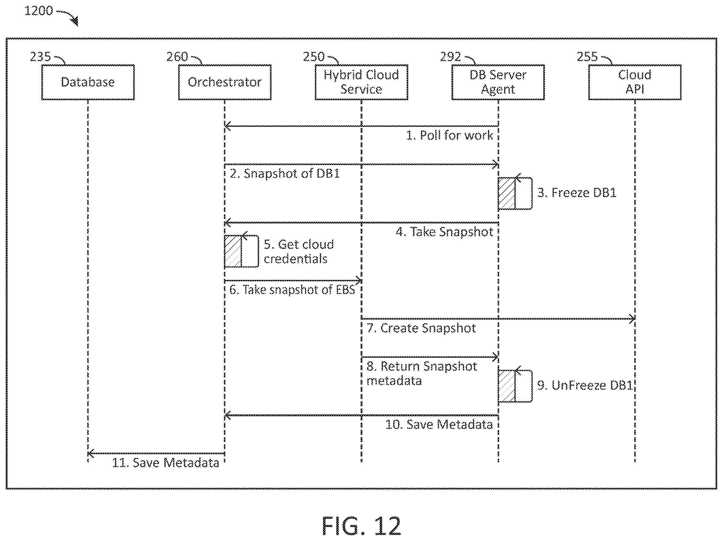 Patent US12613857 Figure 12 – Database server agent
