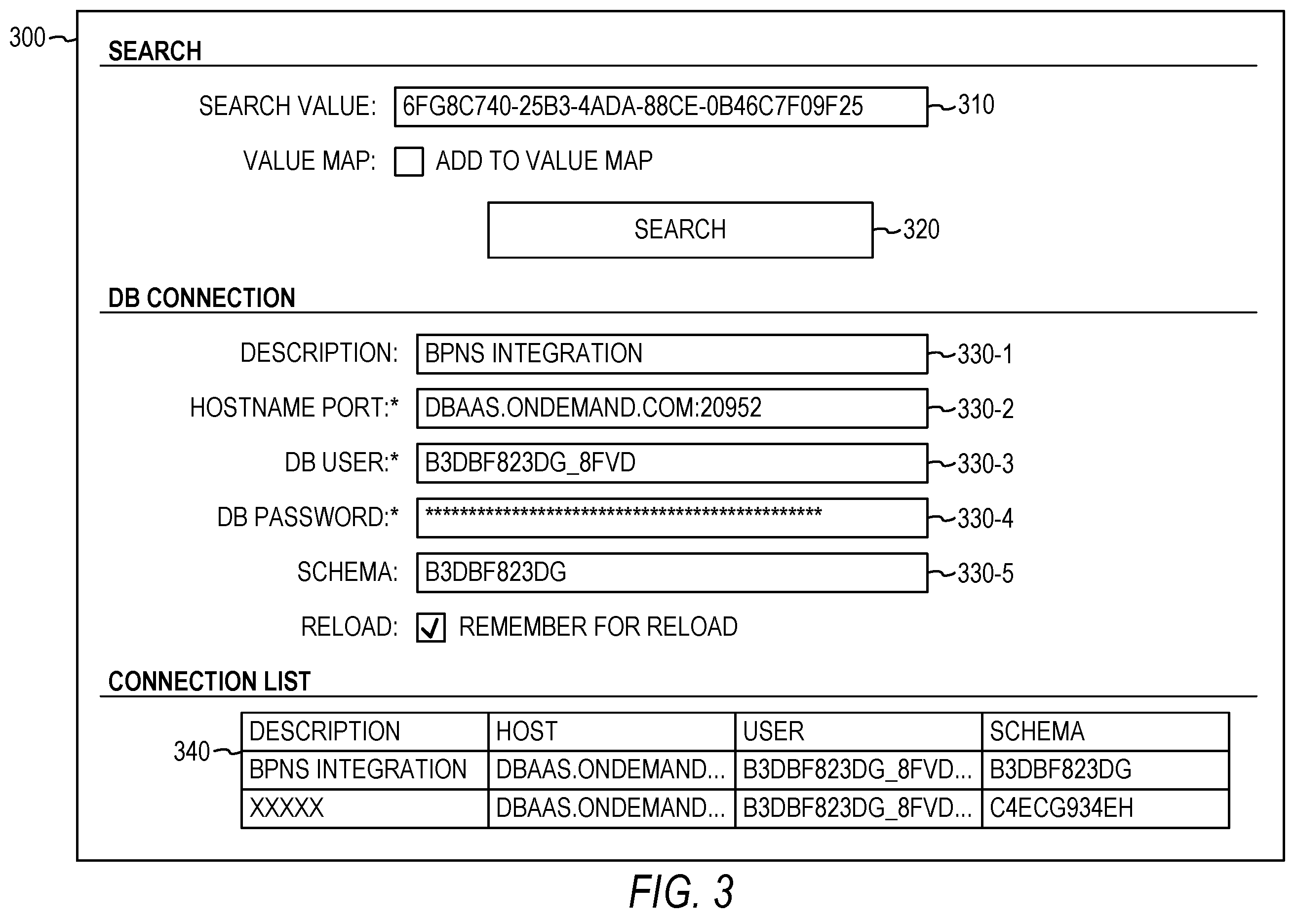 Patent US12613876 Figure 3 – Database value exploration system