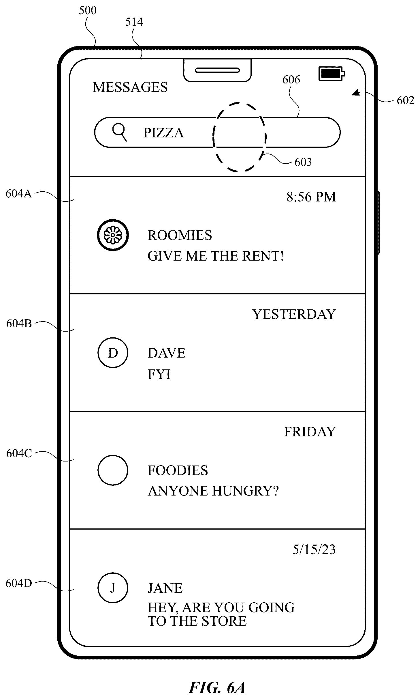 Patent US12613877 Figure 15 – User interfaces for searching in messages
