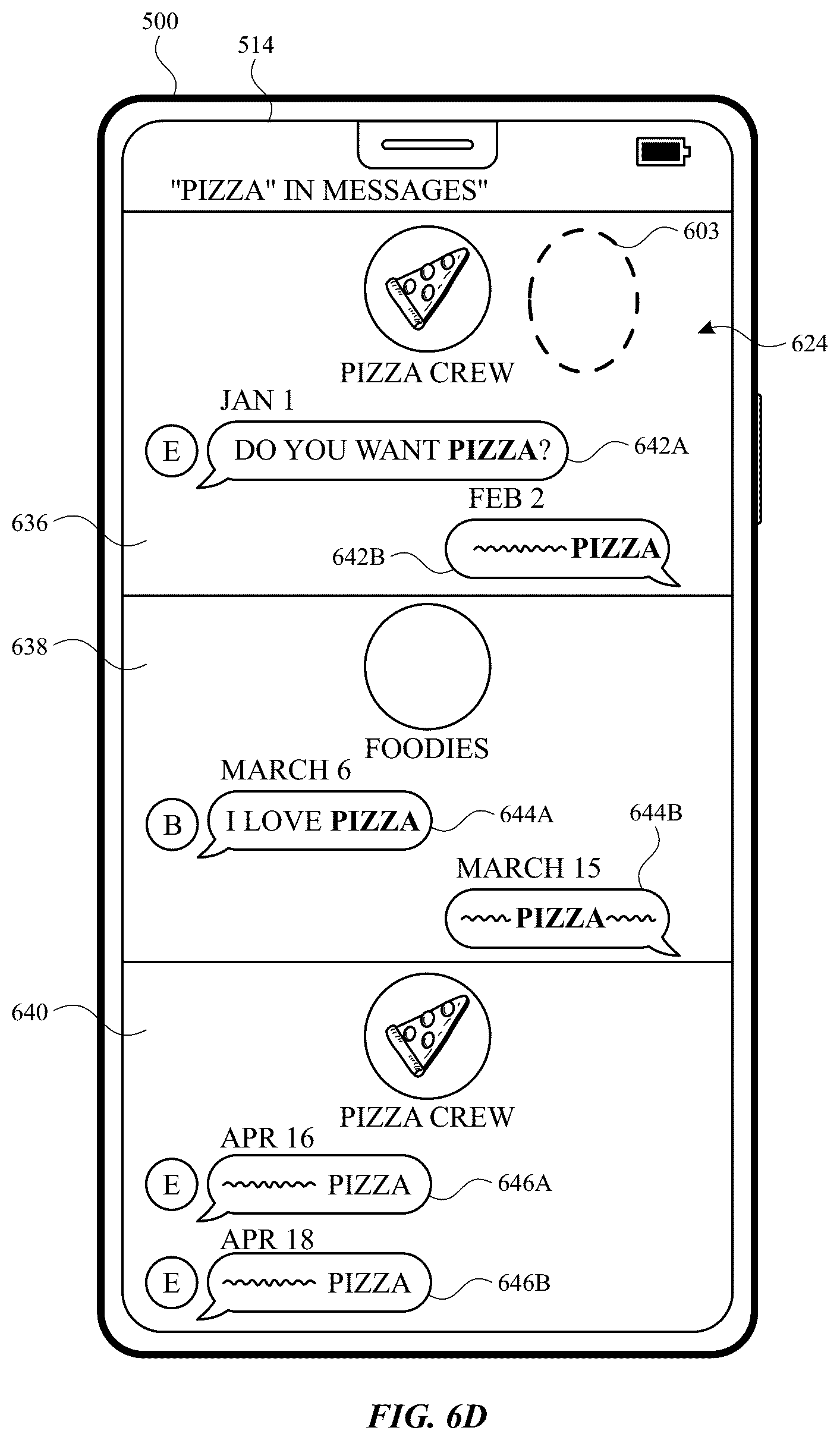 Patent US12613877 Figure 18 – User interfaces for searching in messages