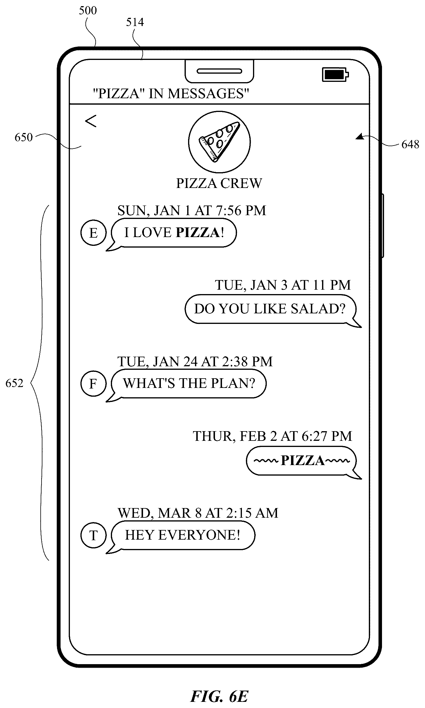 Patent US12613877 Figure 19 – User interfaces for searching in messages