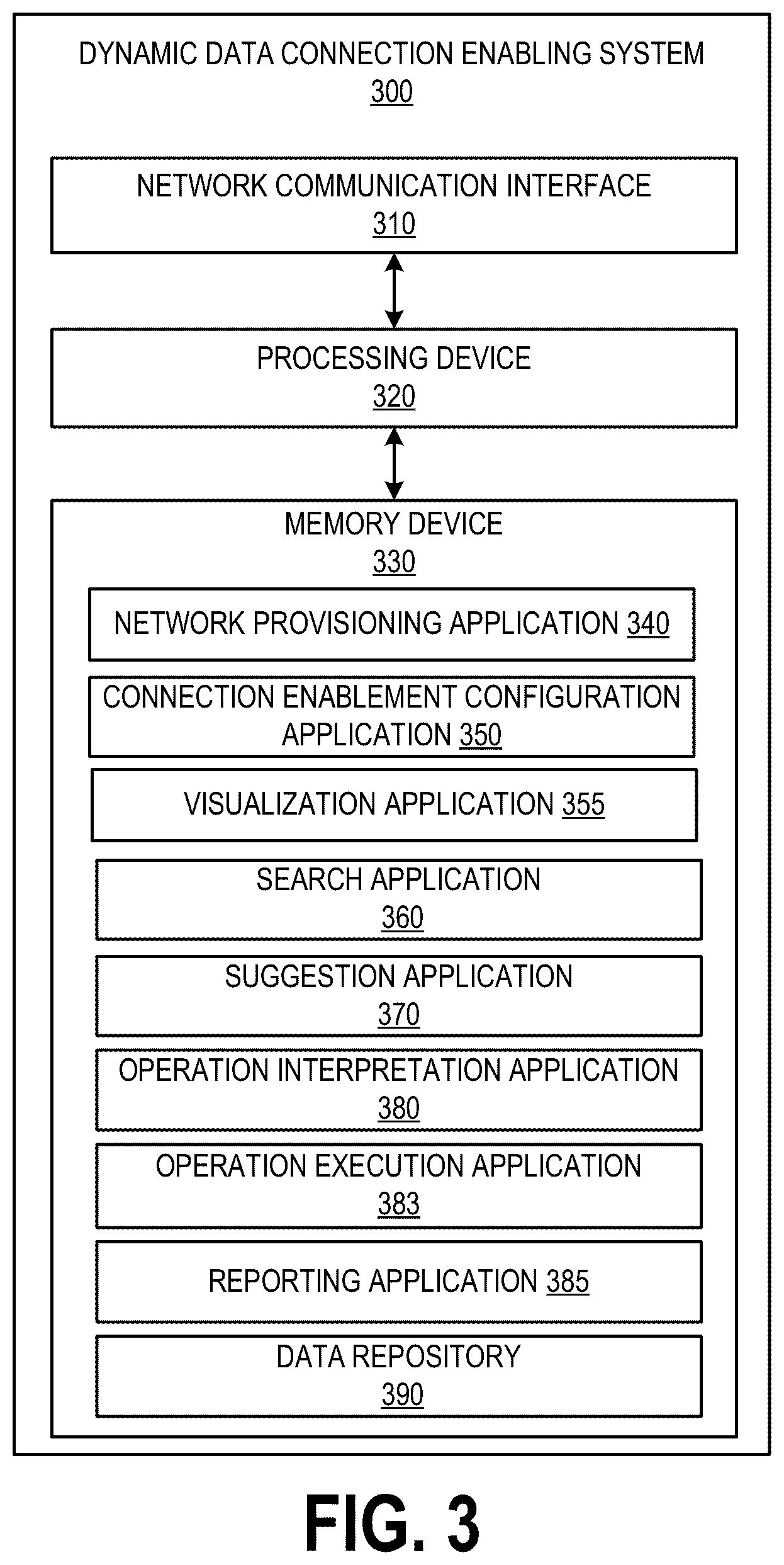Patent US12613878 Figure 3 – System and method for dynamically enabling data connections between large datasets stored in a networked system