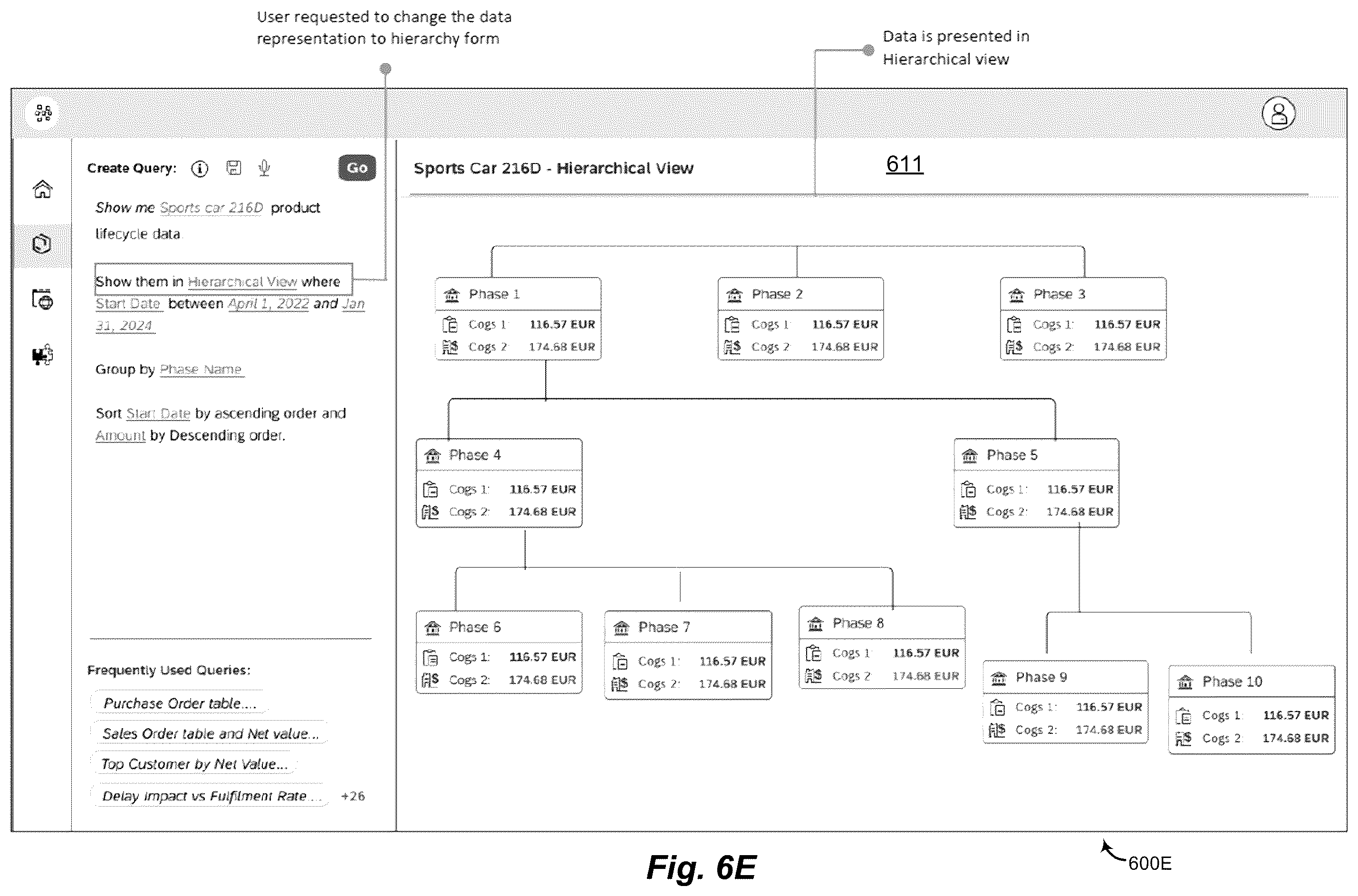 Patent US12613893 Figure 11 – Natural language data query systems and methods