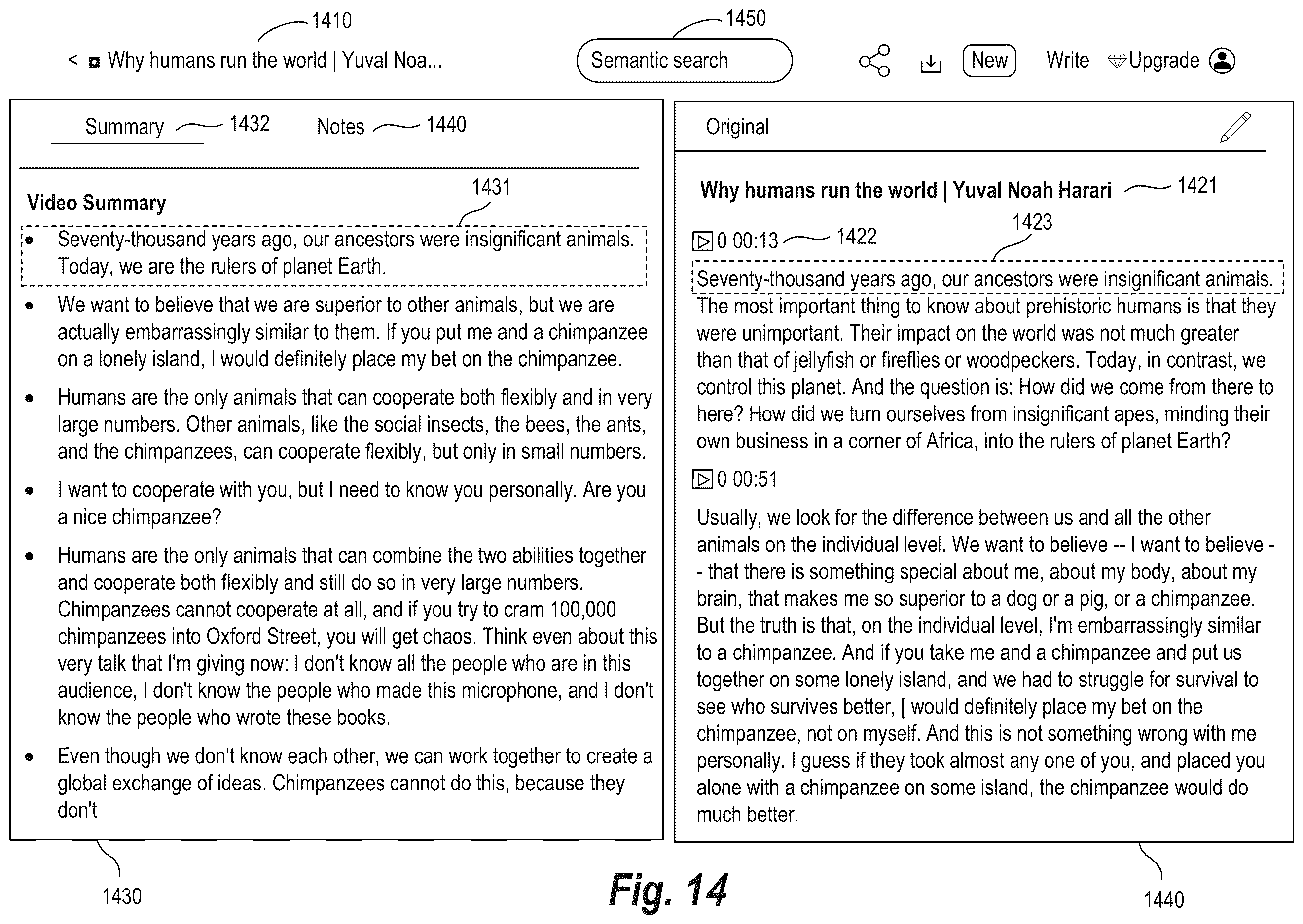 Patent US12613900 Figure 14 – Document summarizer