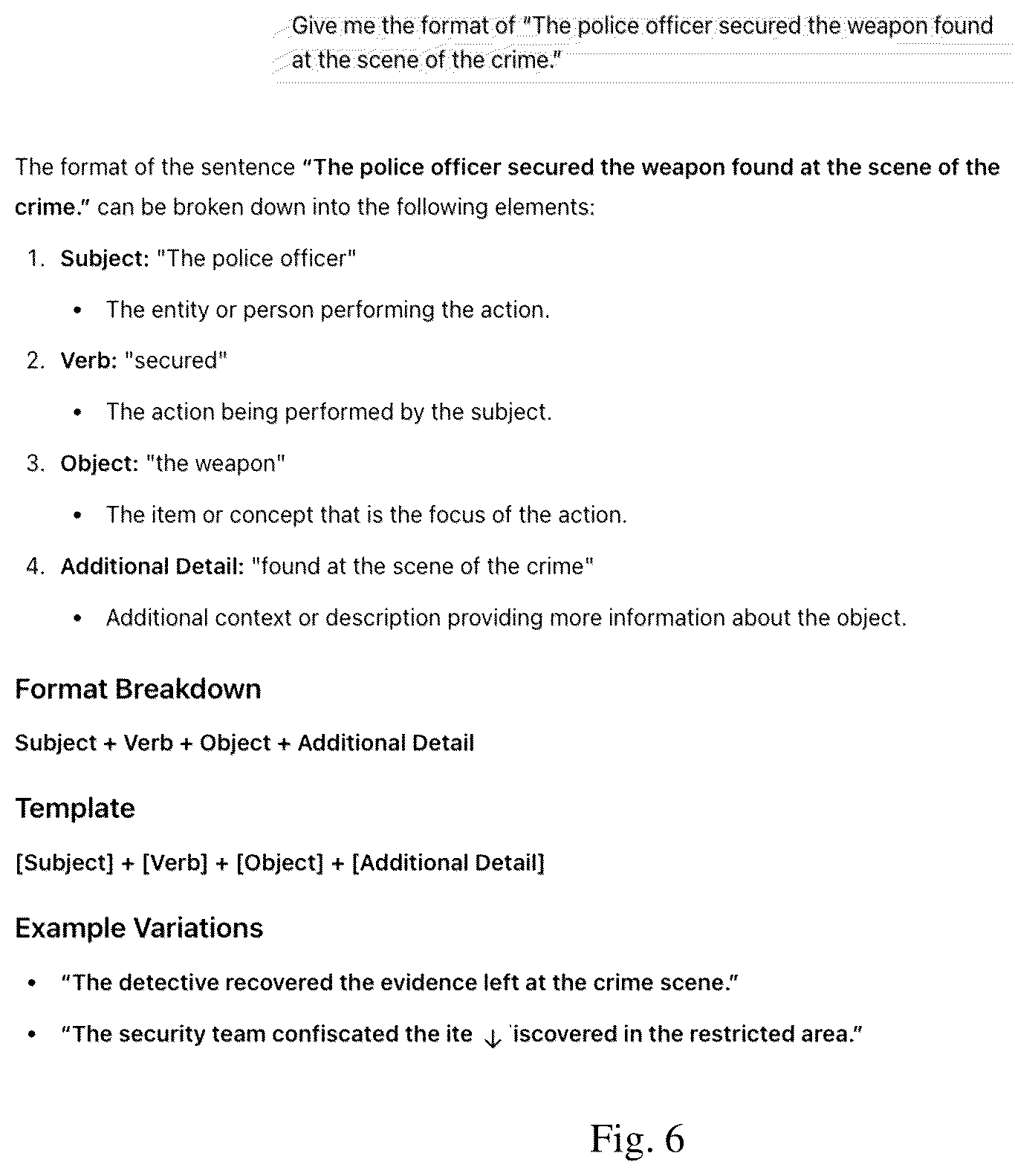 Patent US12613902 Figure 6 – Method for creating prompt