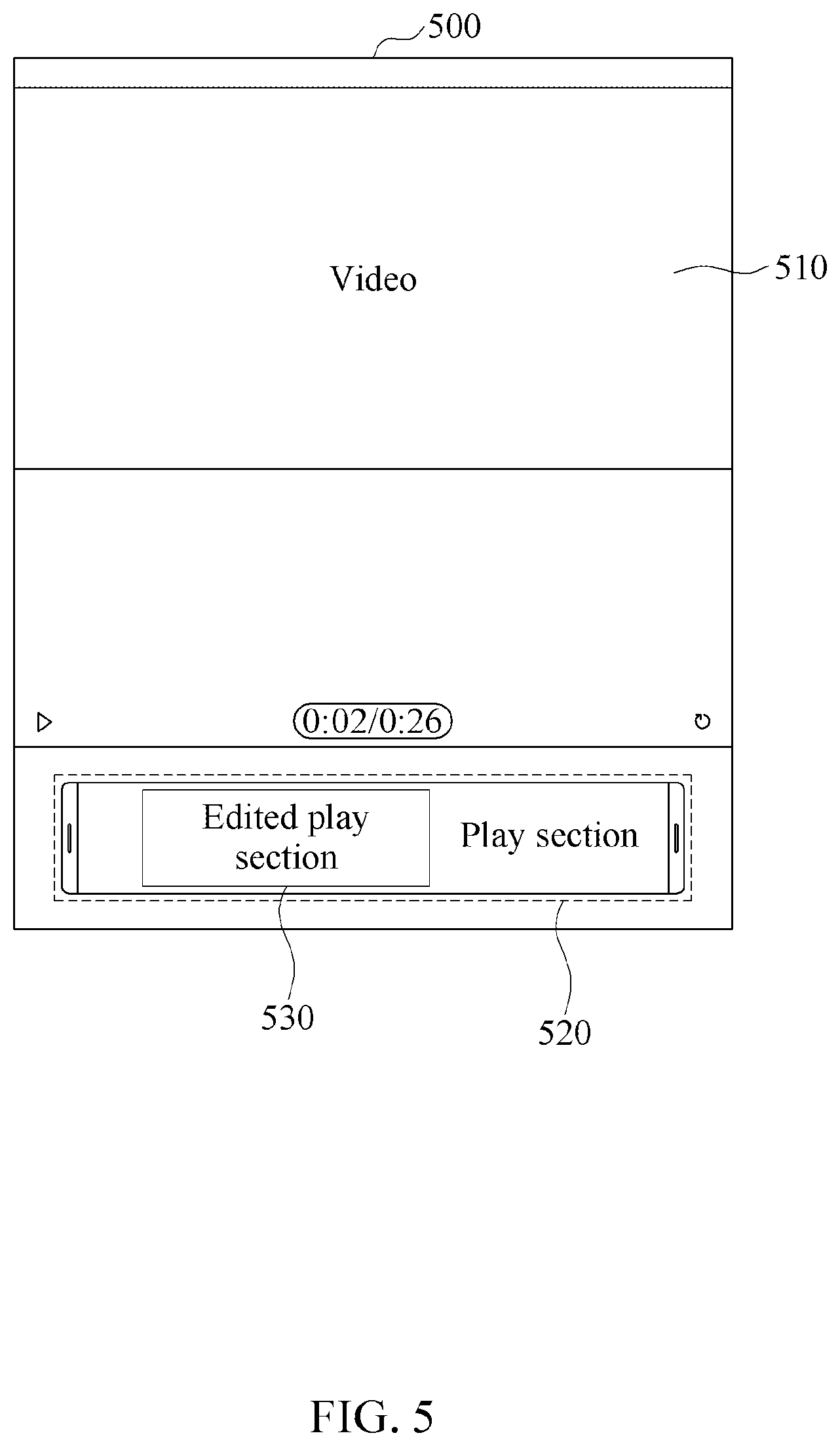 Patent US12613905 Figure 5 – Device and method for editing media file