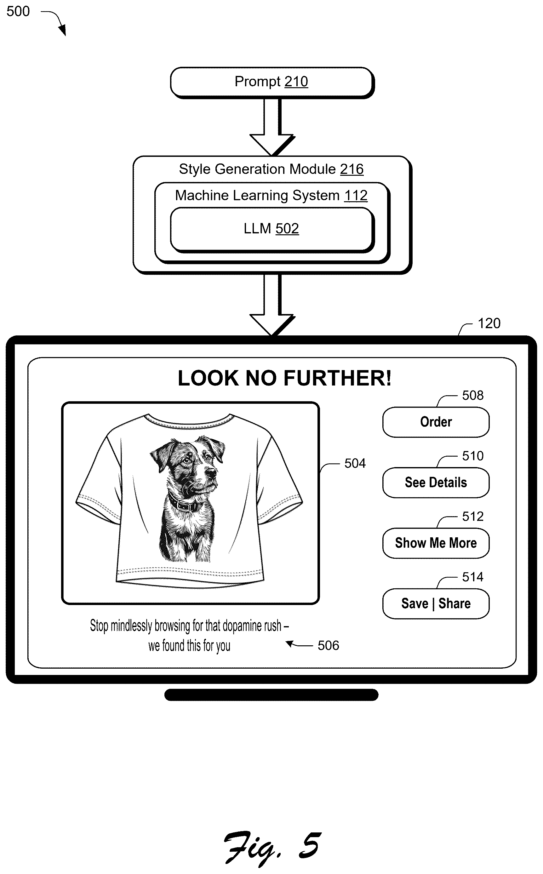 Patent US12613907 Figure 5 – Bitmask encoding-based personalized style generation