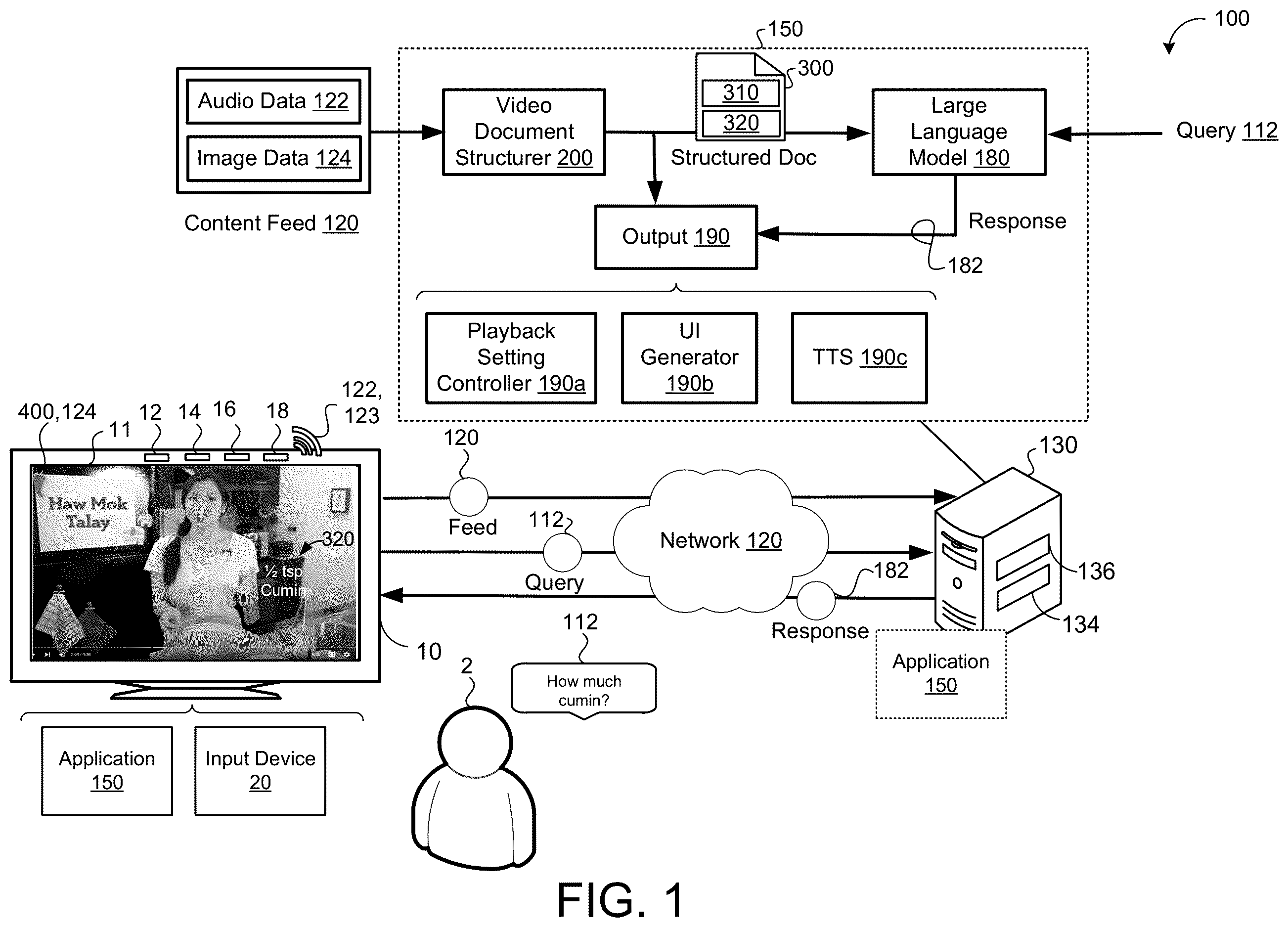 Patent US12613915 — Structured video documents — Figure 1