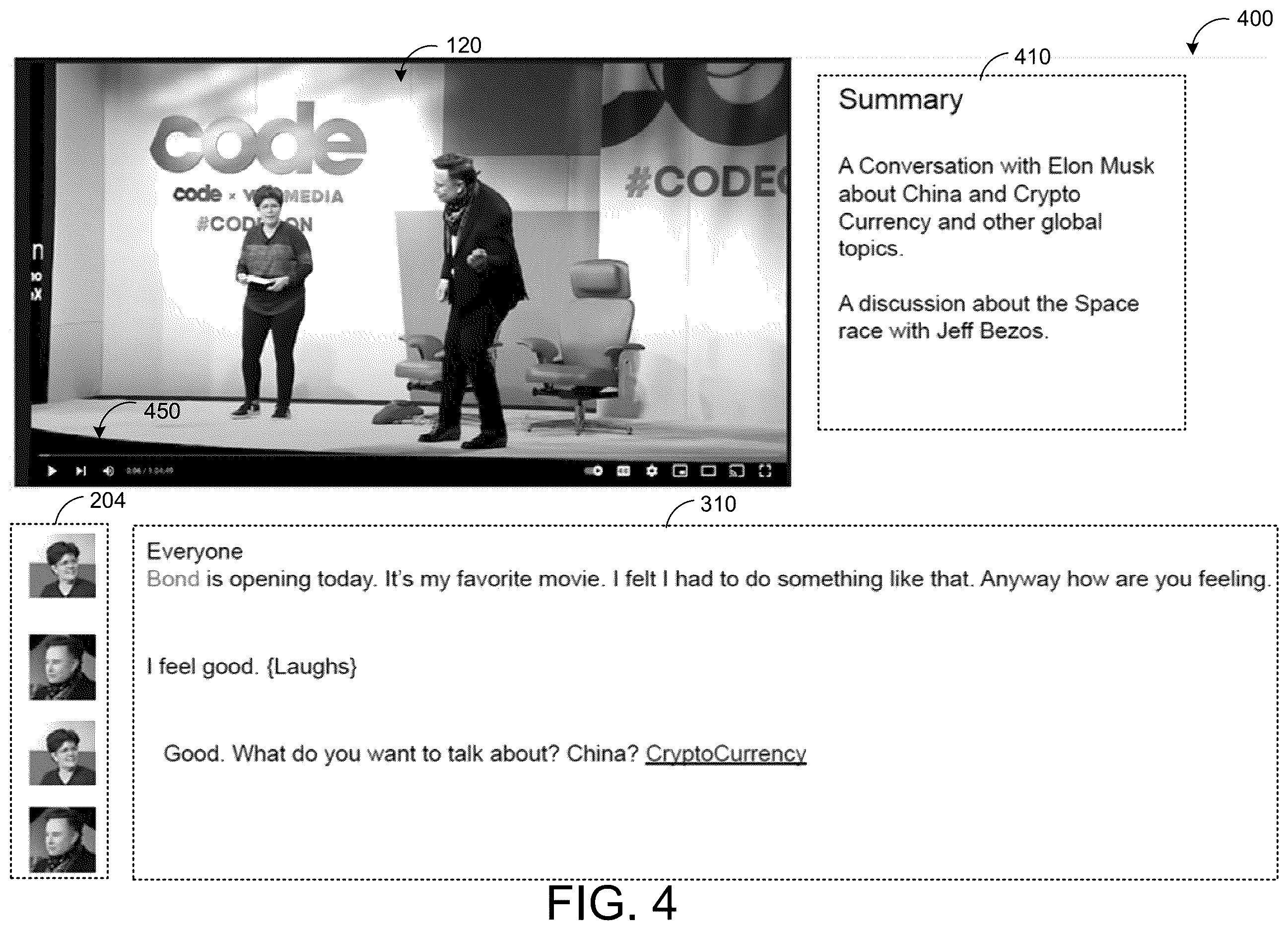 Patent US12613915 Figure 4 – Structured video documents