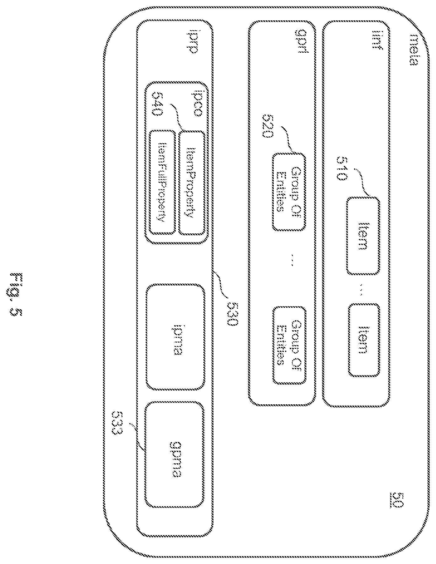 Patent US12613923 Figure 5 – Method and apparatus for encapsulating images in a file