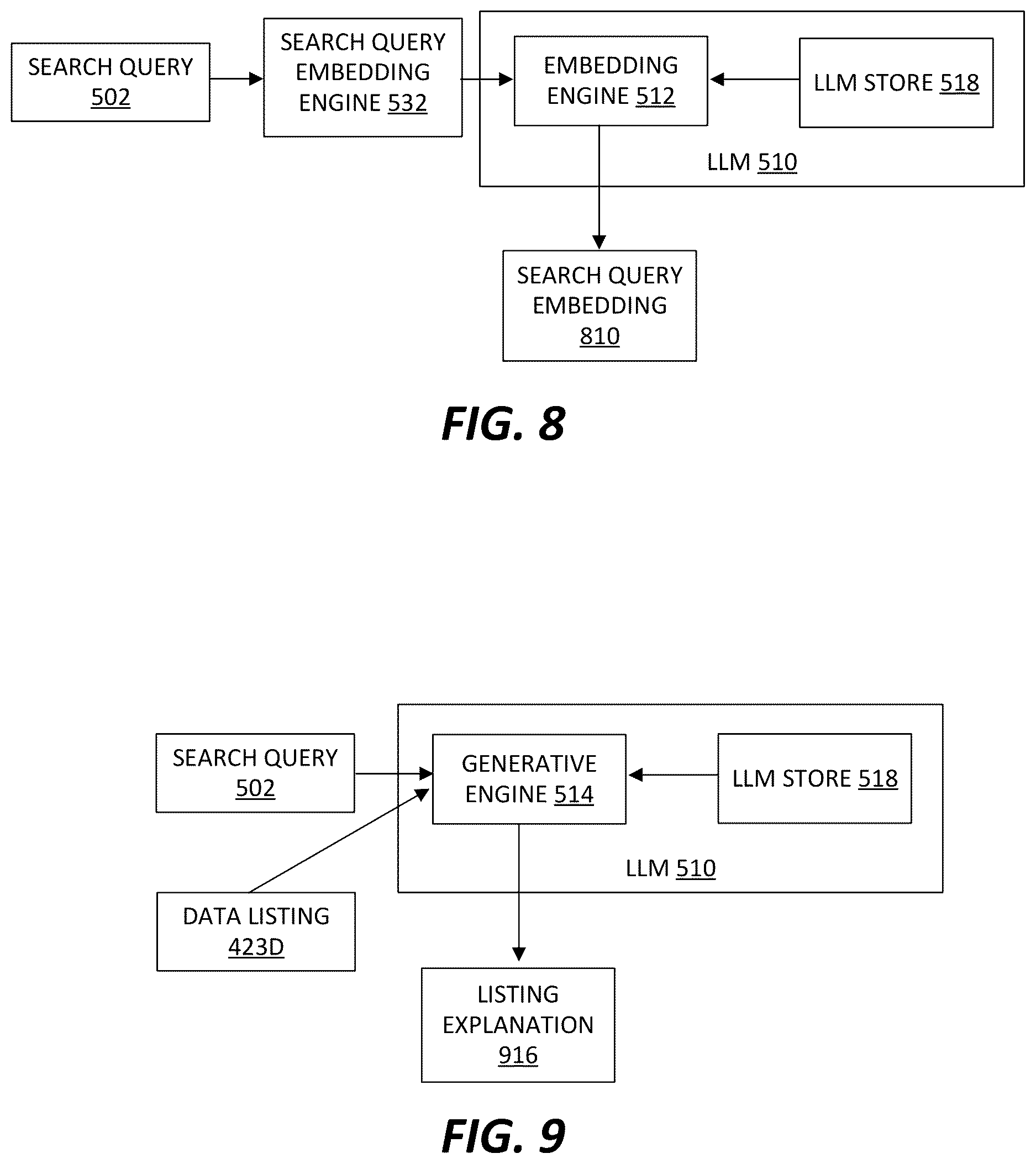 Patent US12613928 Figure 11 – Data listing search utilizing large language models