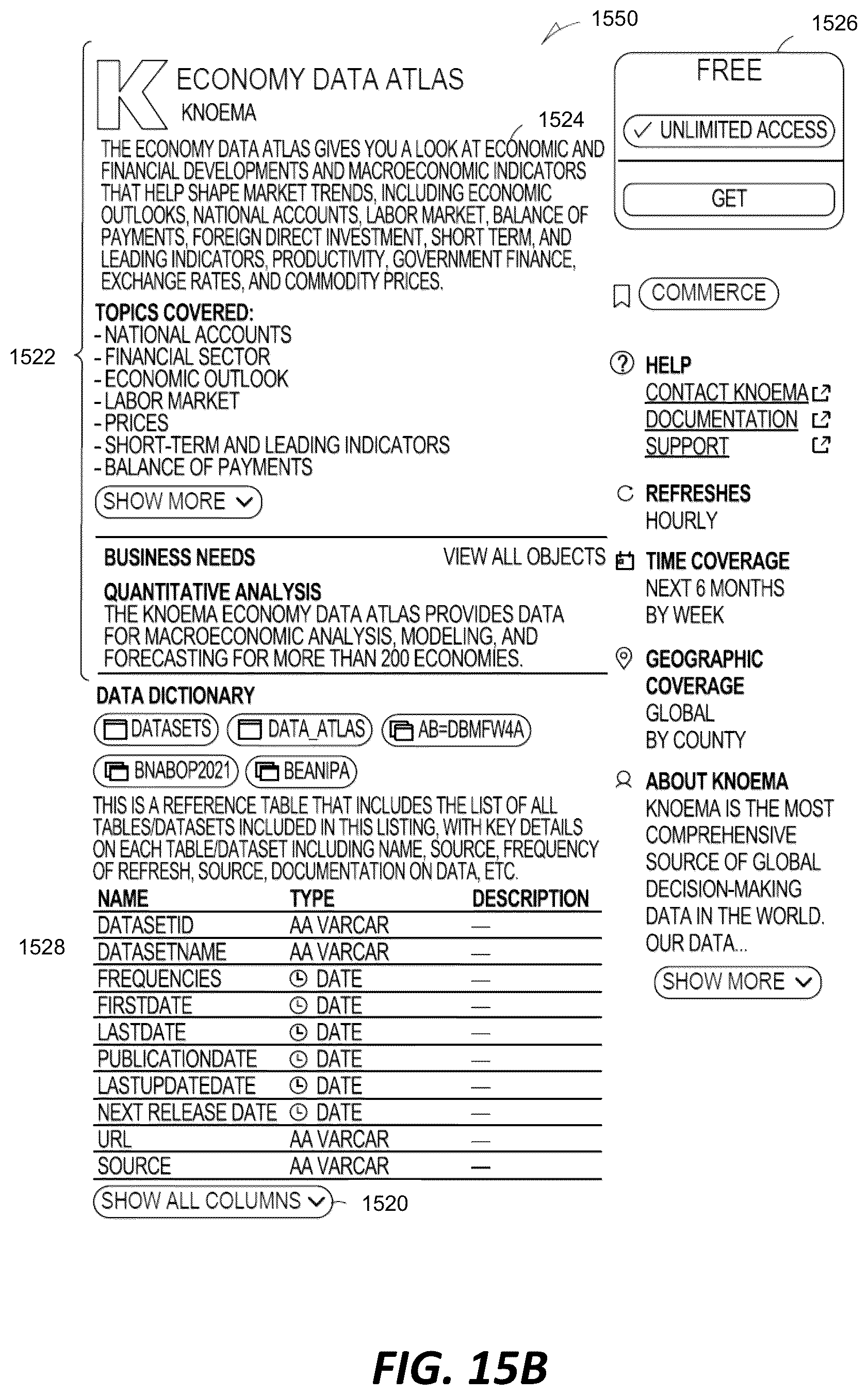 Patent US12613928 Figure 19 – Data listing search utilizing large language models
