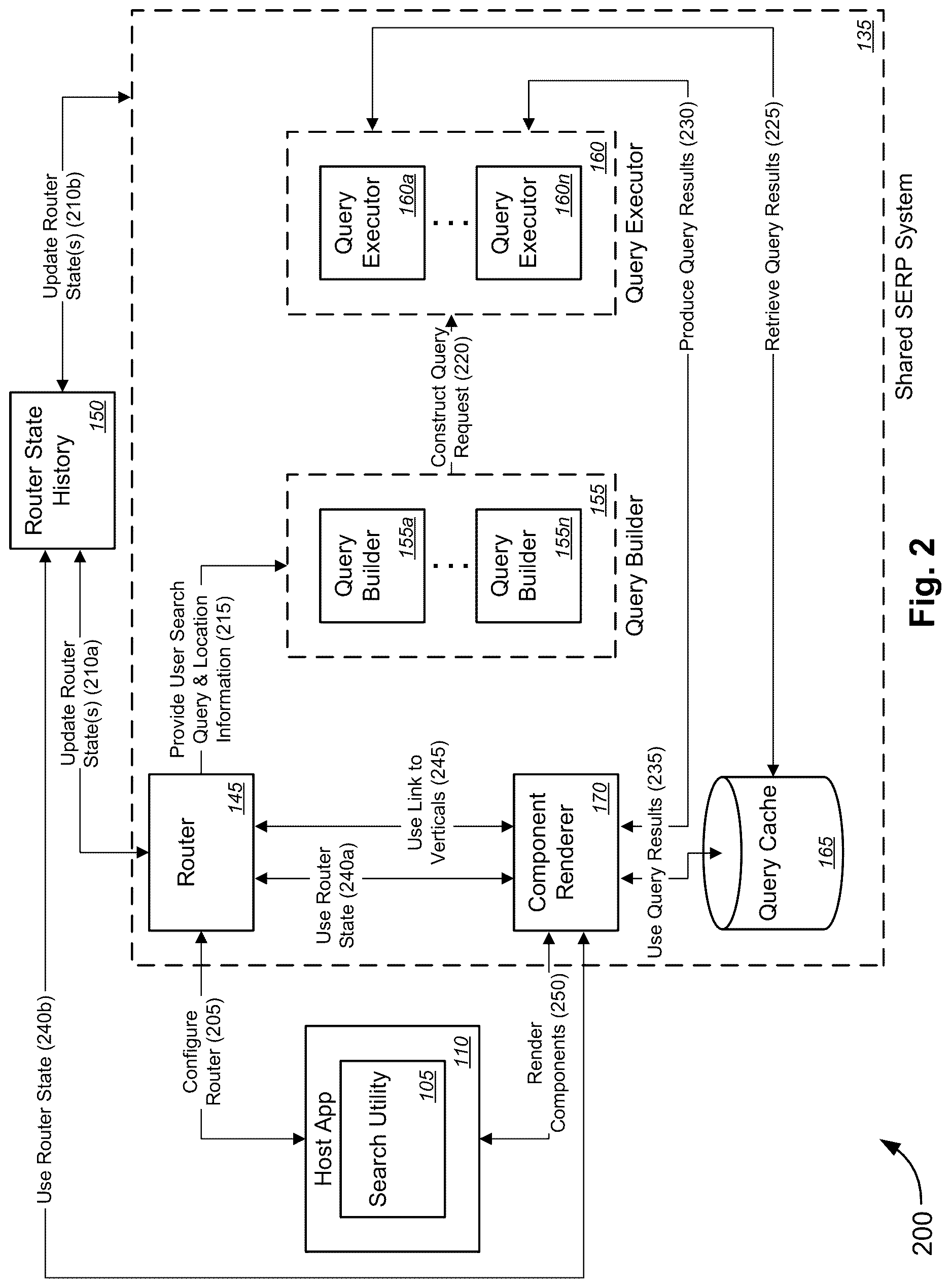 Patent US12613931 Figure 2 – Adaptable embedded search engine functionality