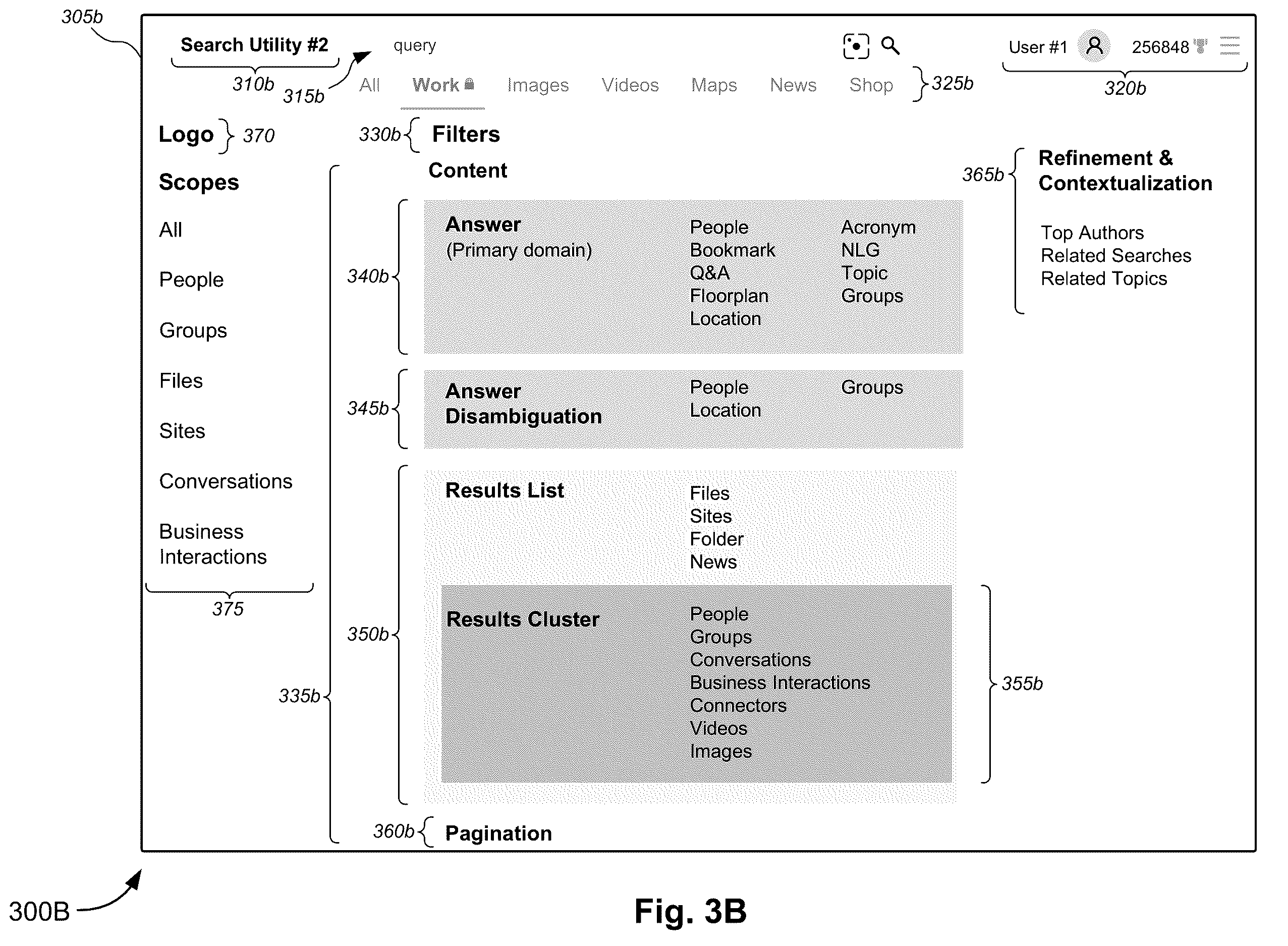 Patent US12613931 Figure 4 – Adaptable embedded search engine functionality