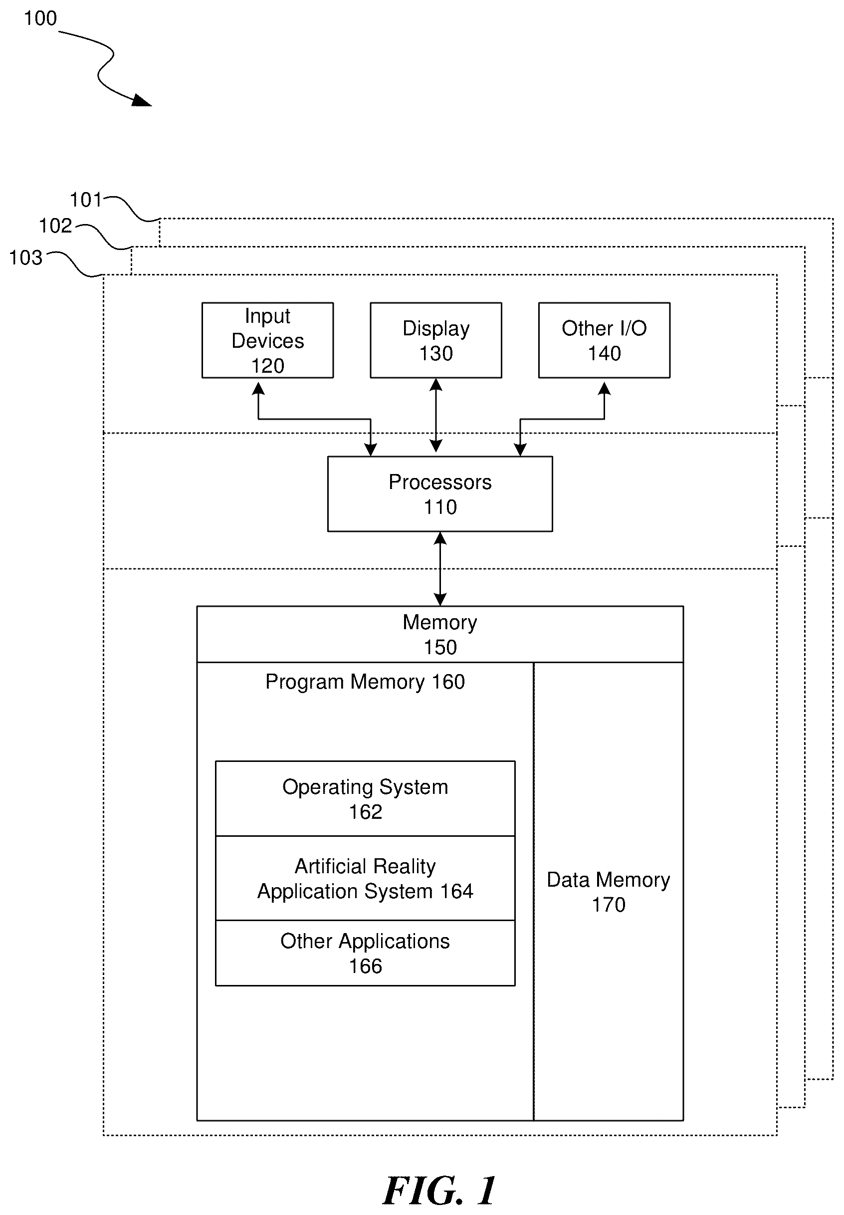 Patent US12613938 — Artificial reality application lifecycle — Figure 1