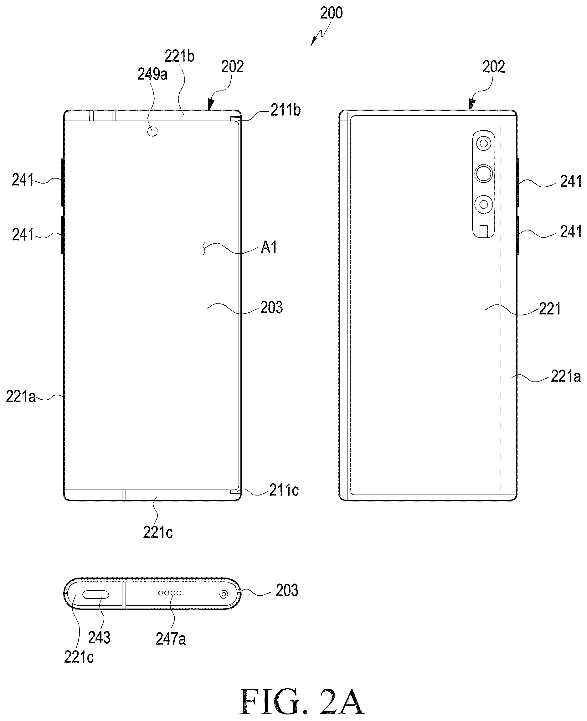 Patent US12613950 Figure 2 – Electronic device, and user interface method using biometric recognition in electronic device
