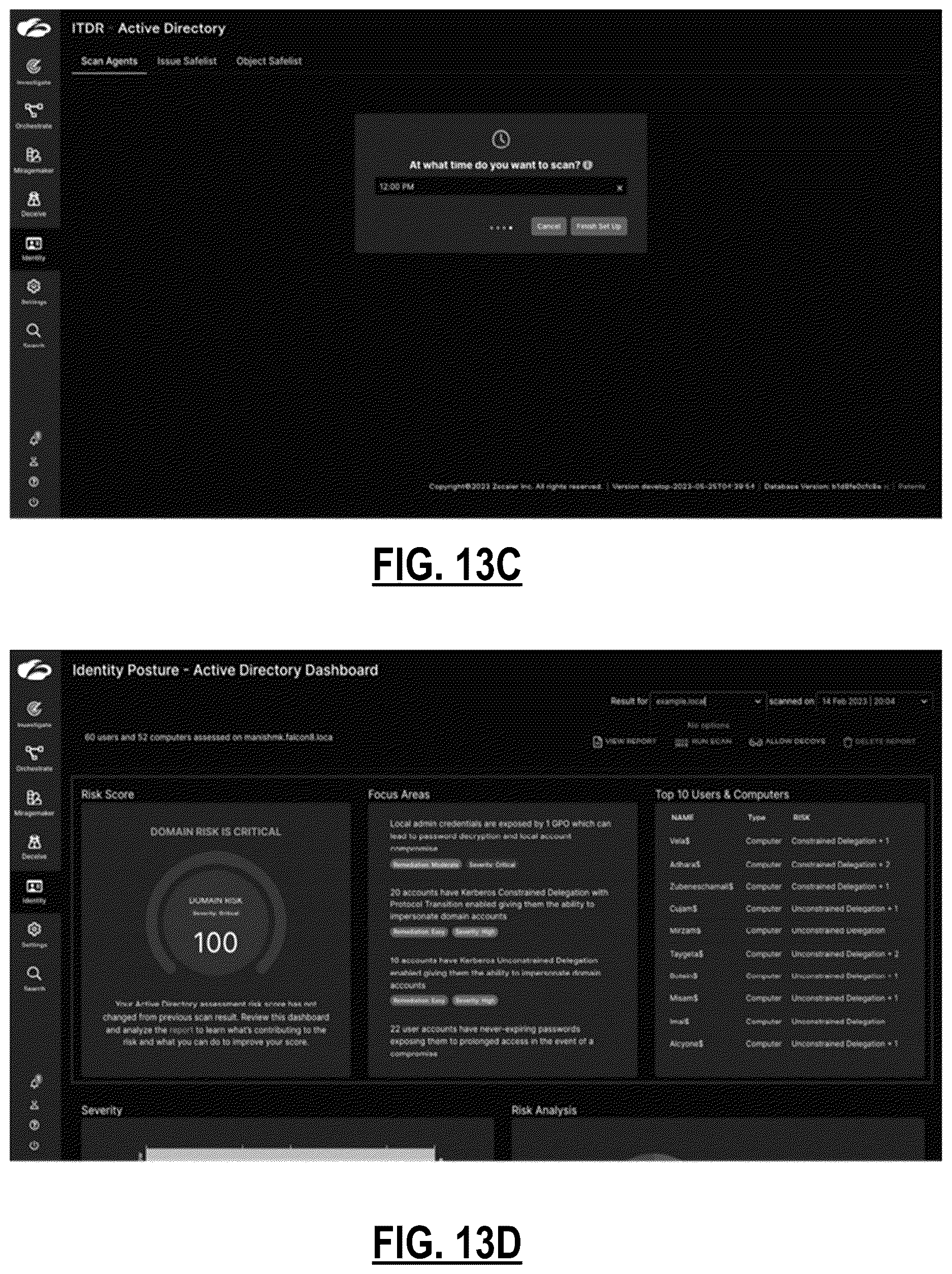 Patent US12613955 Figure 13 – Identity threat detection and response