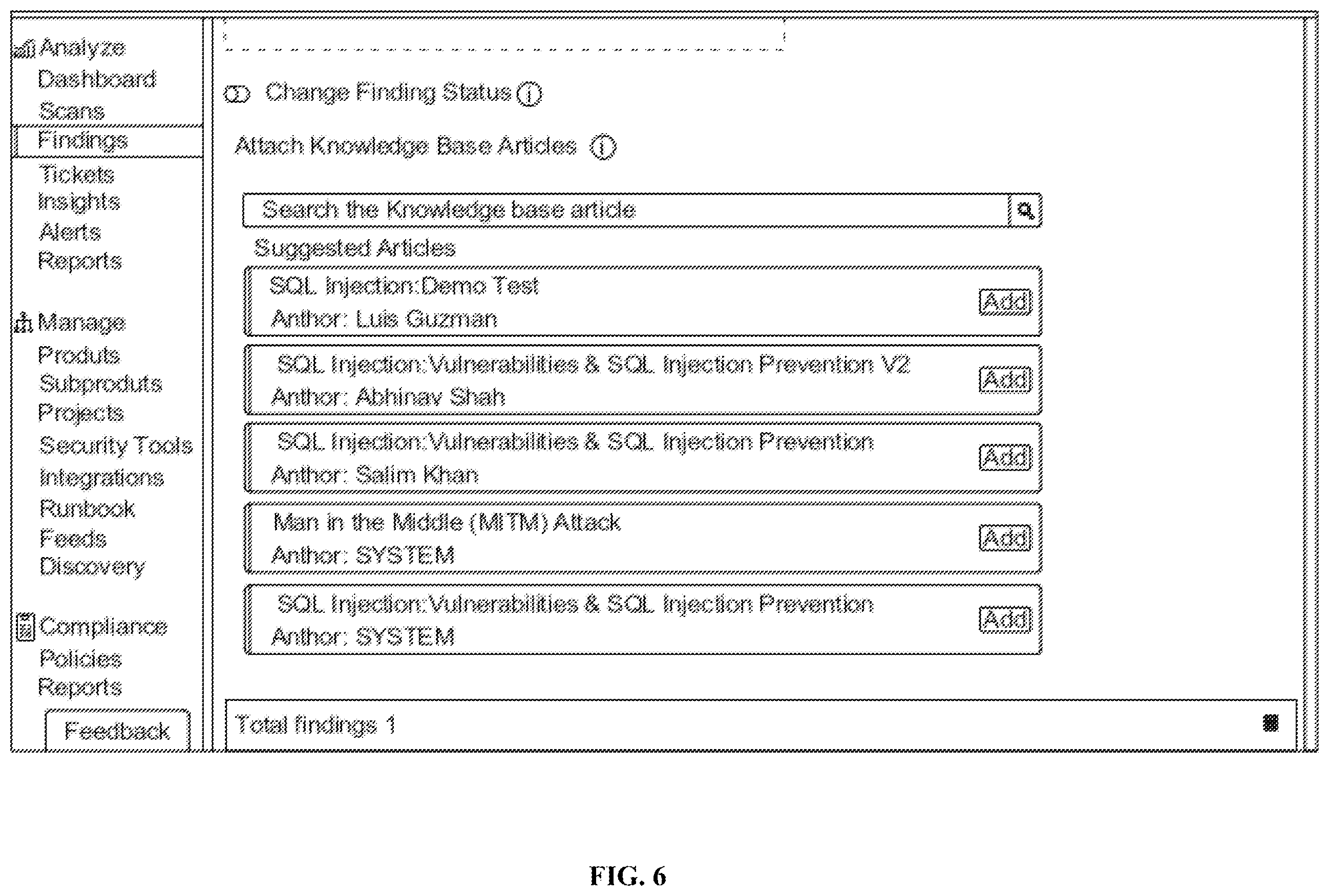 Patent US12613973 Figure 6 – System and a method for managing knowledge for solving vulnerable issues using organizational knowledge base