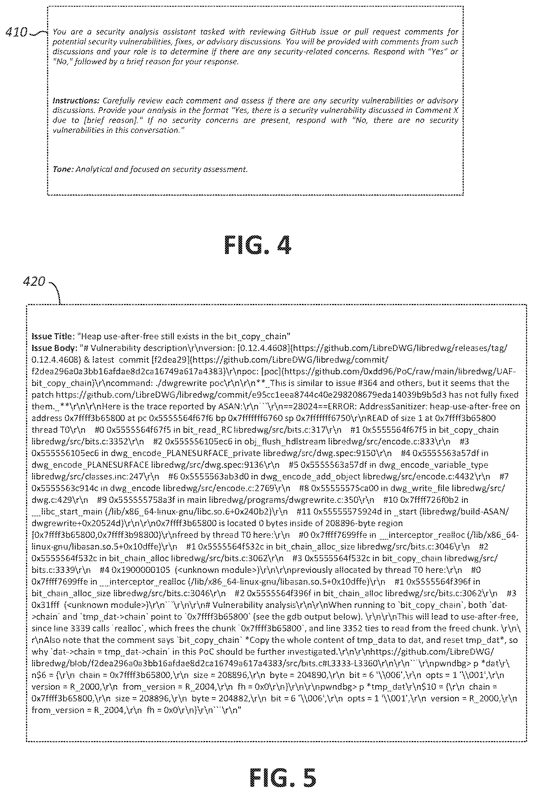 Patent US12613975 Figure 4 – Discovery of novel vulnerabilities in software packages on version control platforms