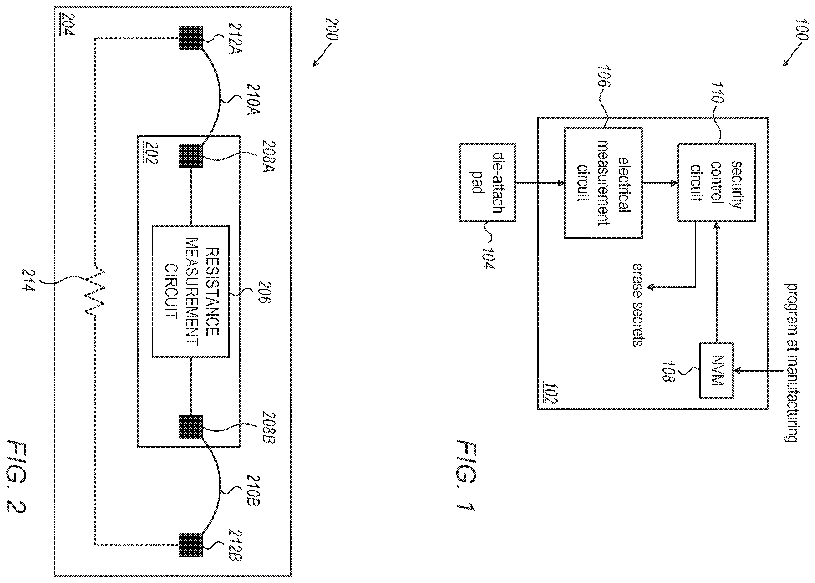 Patent US12614004 Figure 1 – Detection of security attacks through die-attach pad
