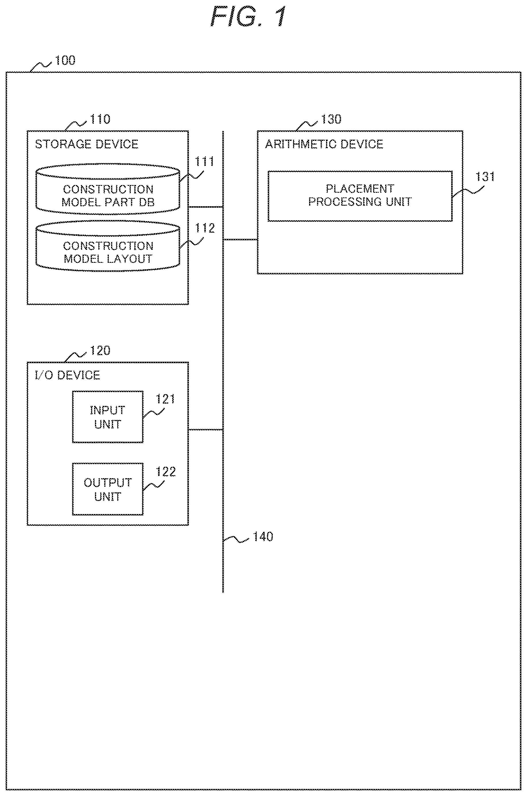 Patent US12614007 Figure 1 – Construction-model-creating device and construction-model-creating method