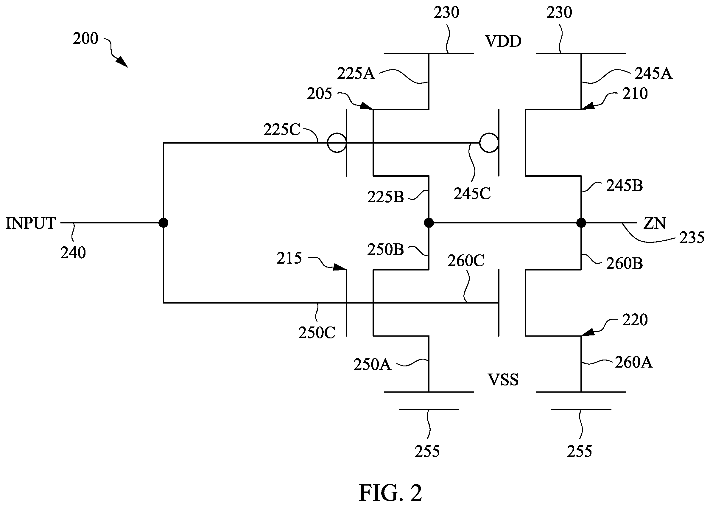 Patent US12614015 Figure 2 – System and method for transistor placement in standard cell layout