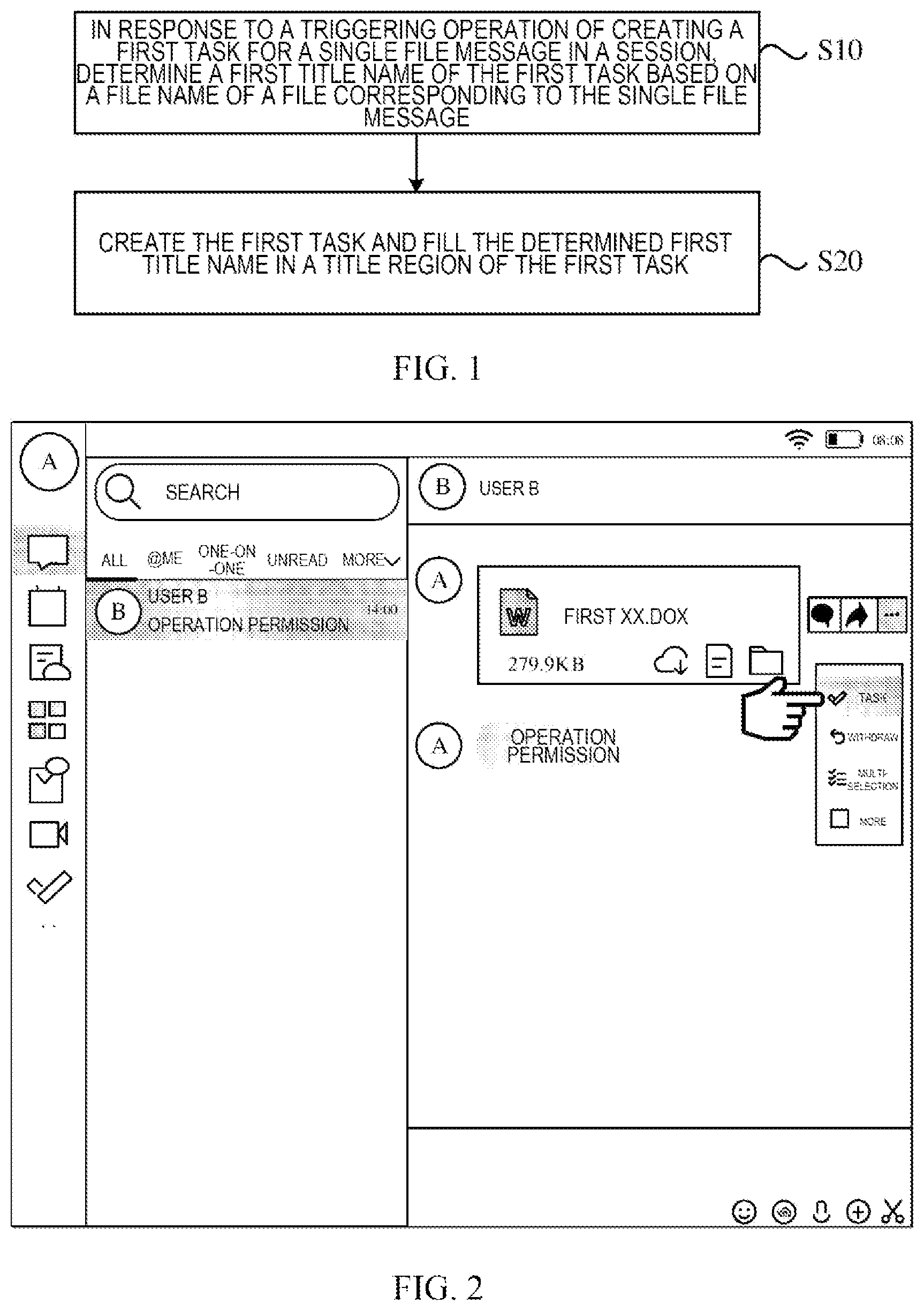 Patent US12614022 — Method, apparatus, electronic device and computer readable storage medium for task creation — Figure 1
