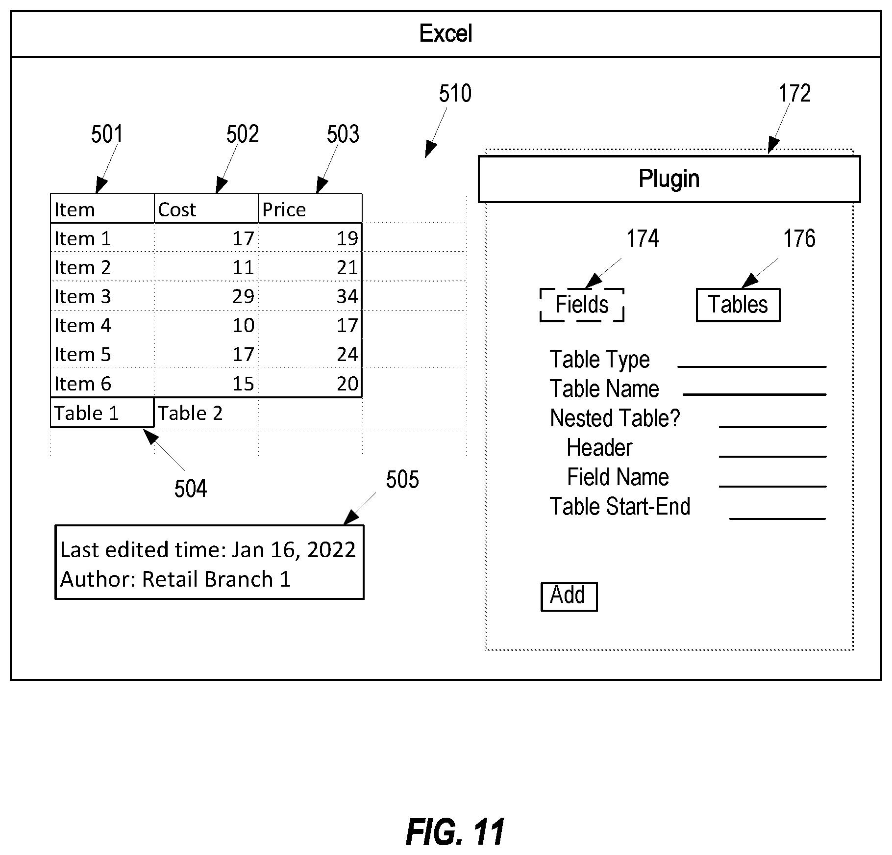 Patent US12614024 Figure 11 – System and method for extracting structured data