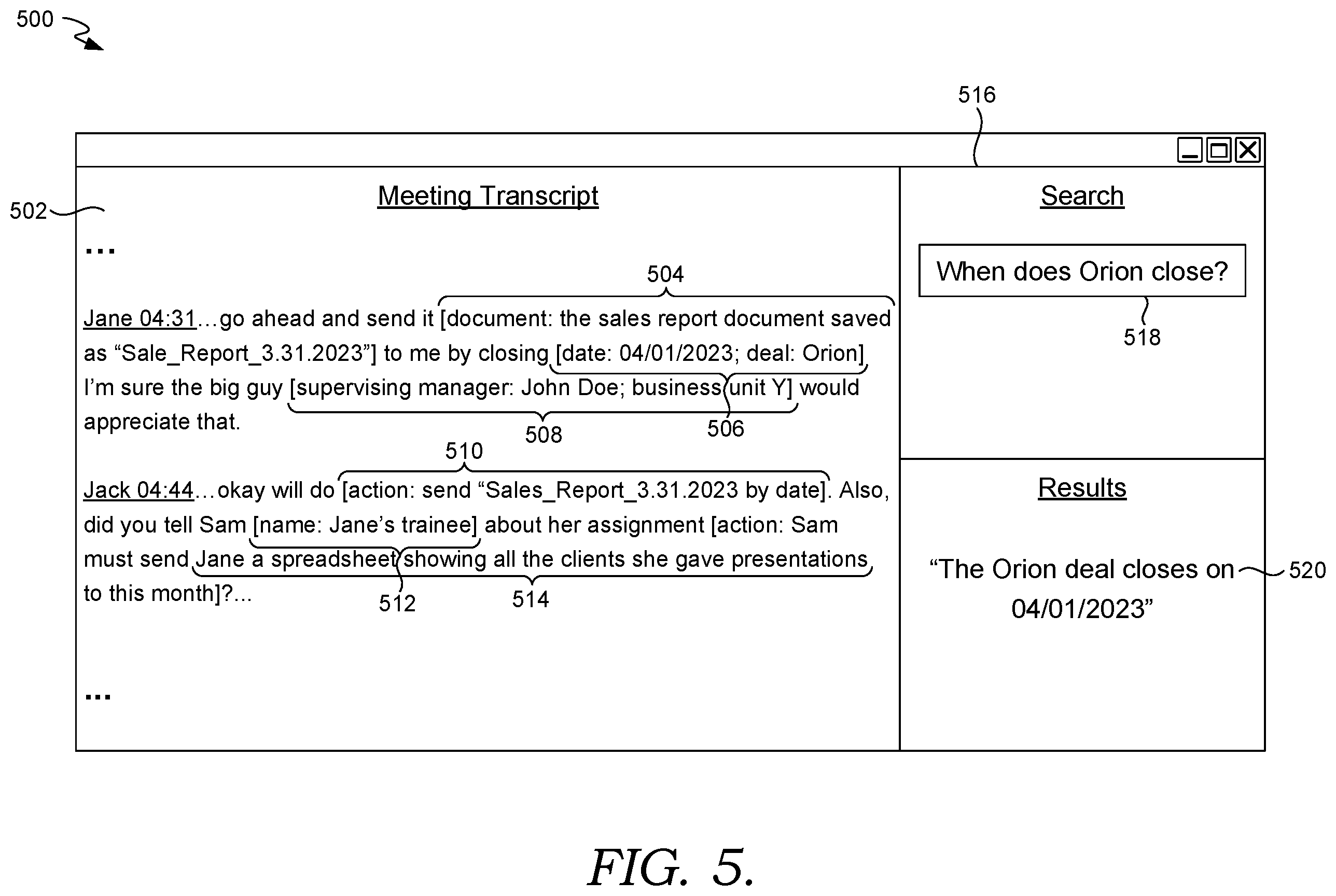 Patent US12614030 Figure 5 – Enriching language model input with contextual data