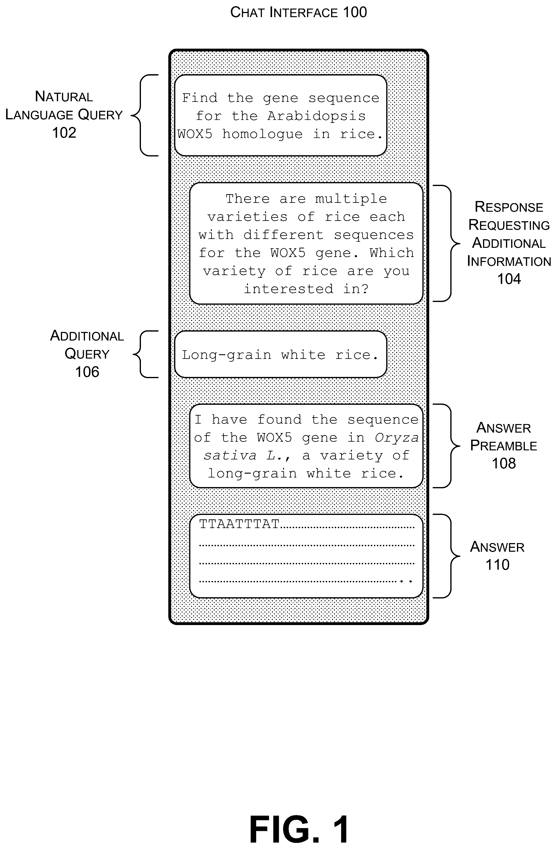 Patent US12614037 — Large language model interface for complex databases — Figure 1
