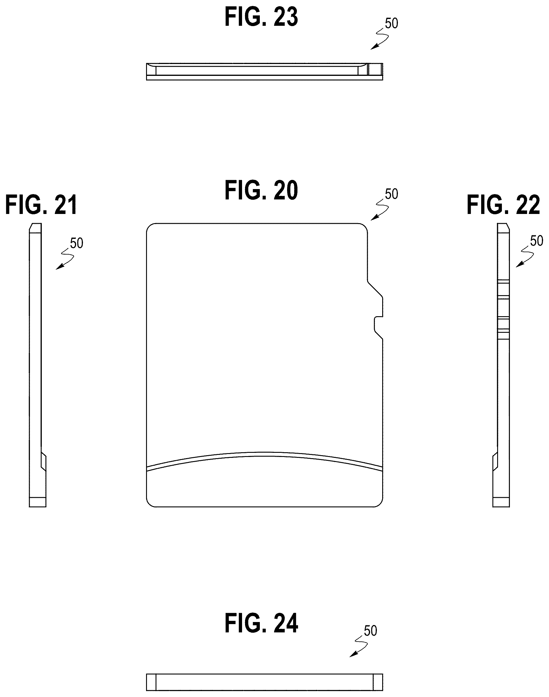 Patent US12614047 Figure 9 – Removable memory card with efficient card lock mechanism, XY ratios, anti-reverse insertion feature, pullout feature, and pads layout