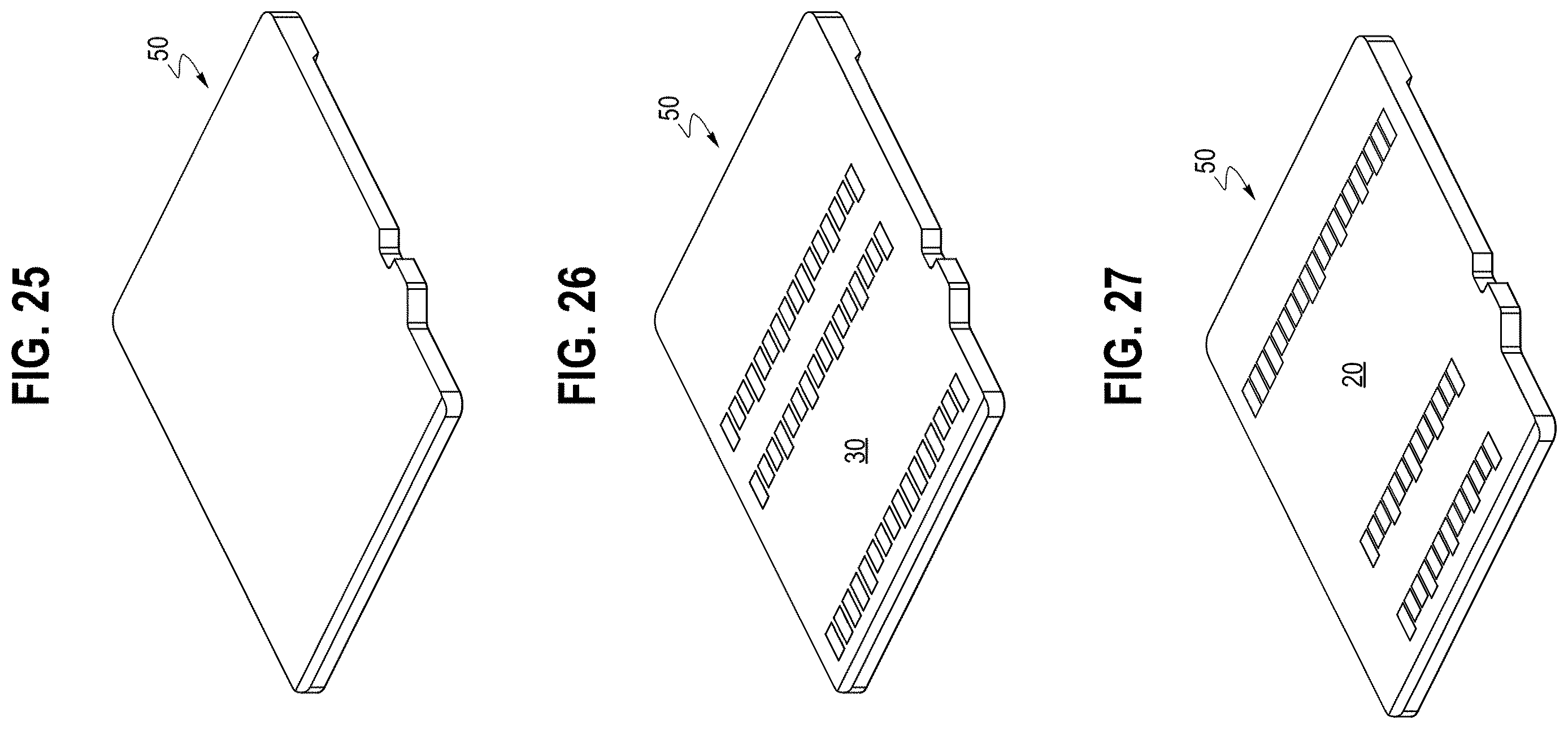 Patent US12614047 Figure 10 – Removable memory card with efficient card lock mechanism, XY ratios, anti-reverse insertion feature, pullout feature, and pads layout