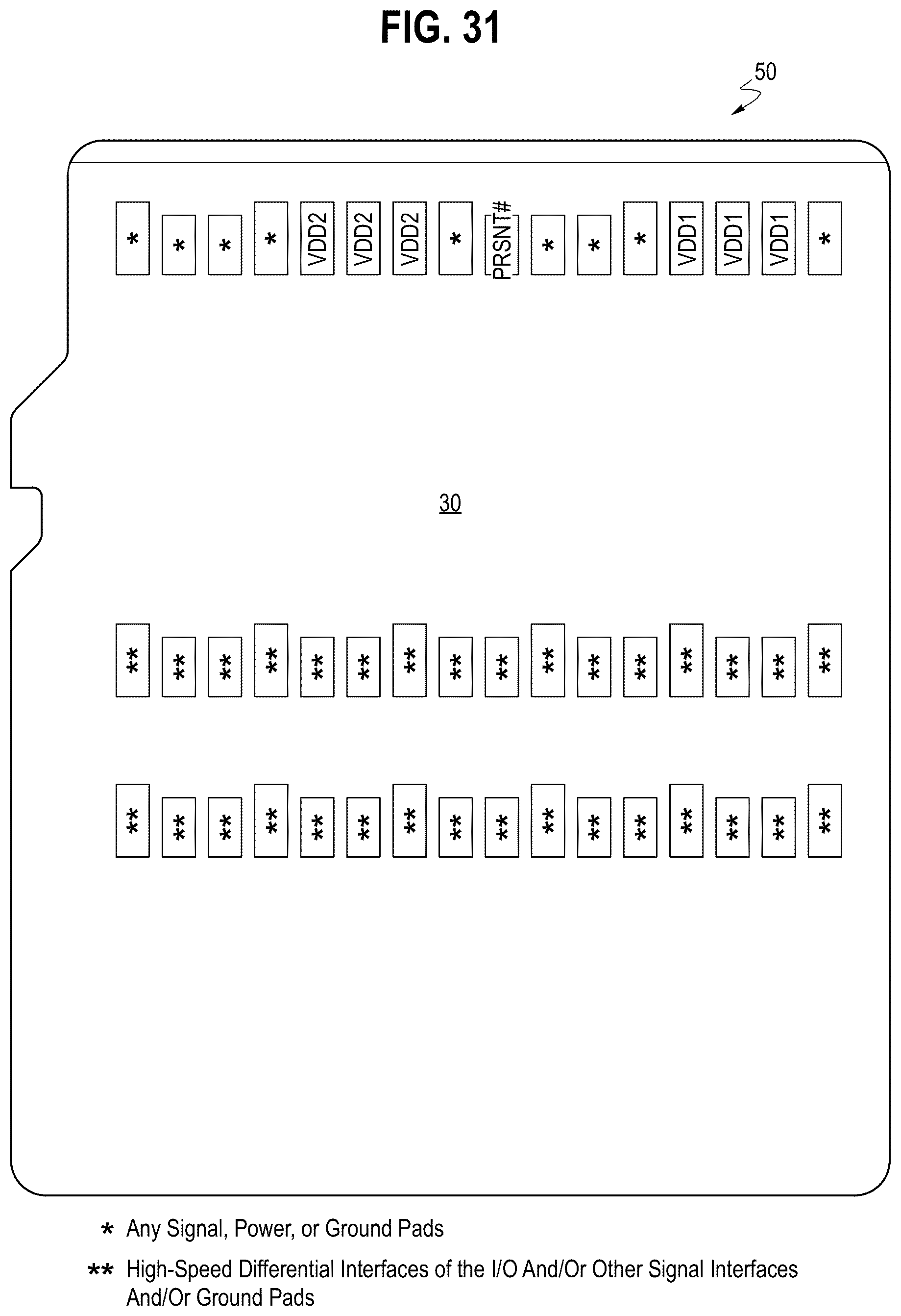 Patent US12614047 Figure 12 – Removable memory card with efficient card lock mechanism, XY ratios, anti-reverse insertion feature, pullout feature, and pads layout