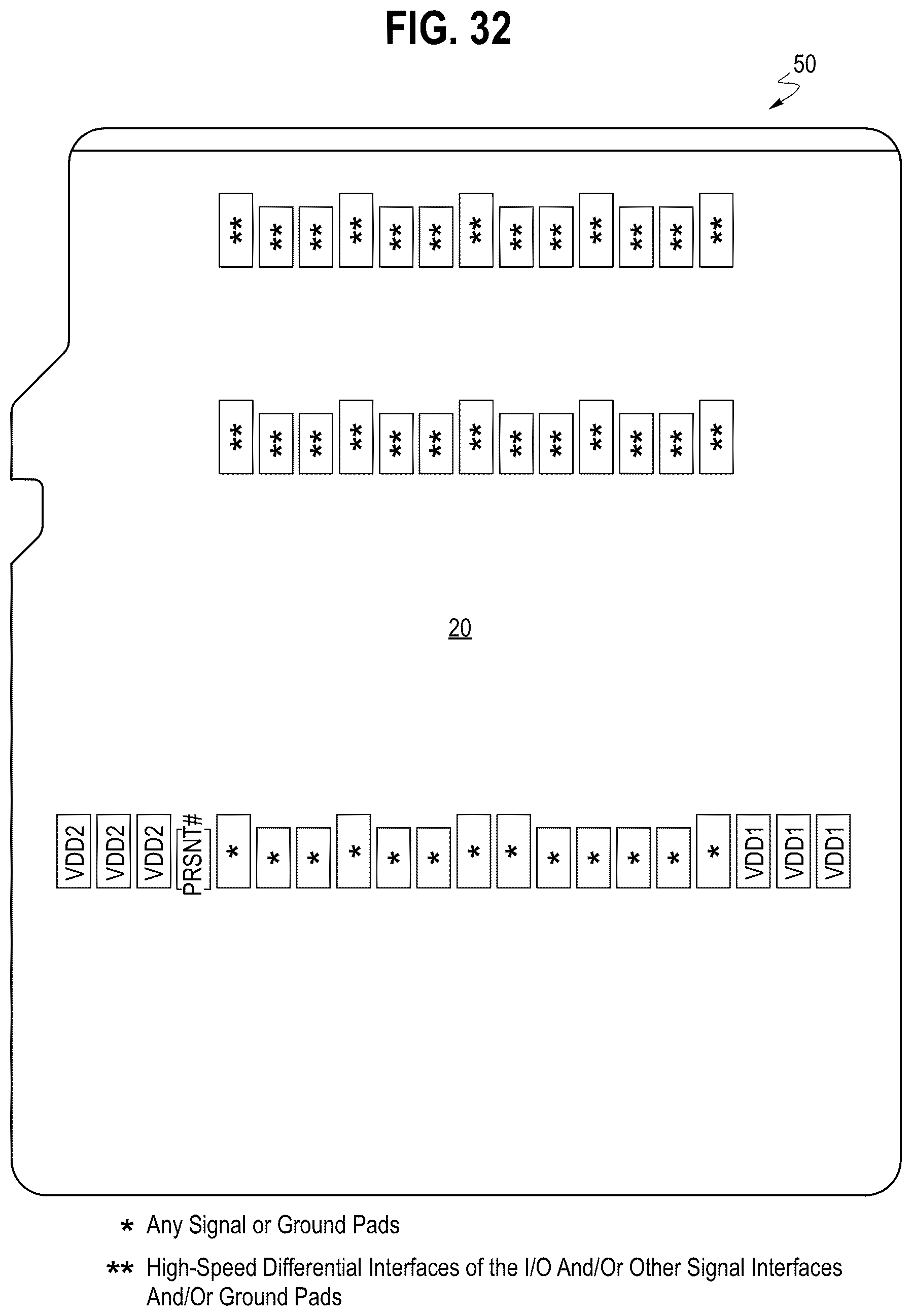 Patent US12614047 Figure 13 – Removable memory card with efficient card lock mechanism, XY ratios, anti-reverse insertion feature, pullout feature, and pads layout