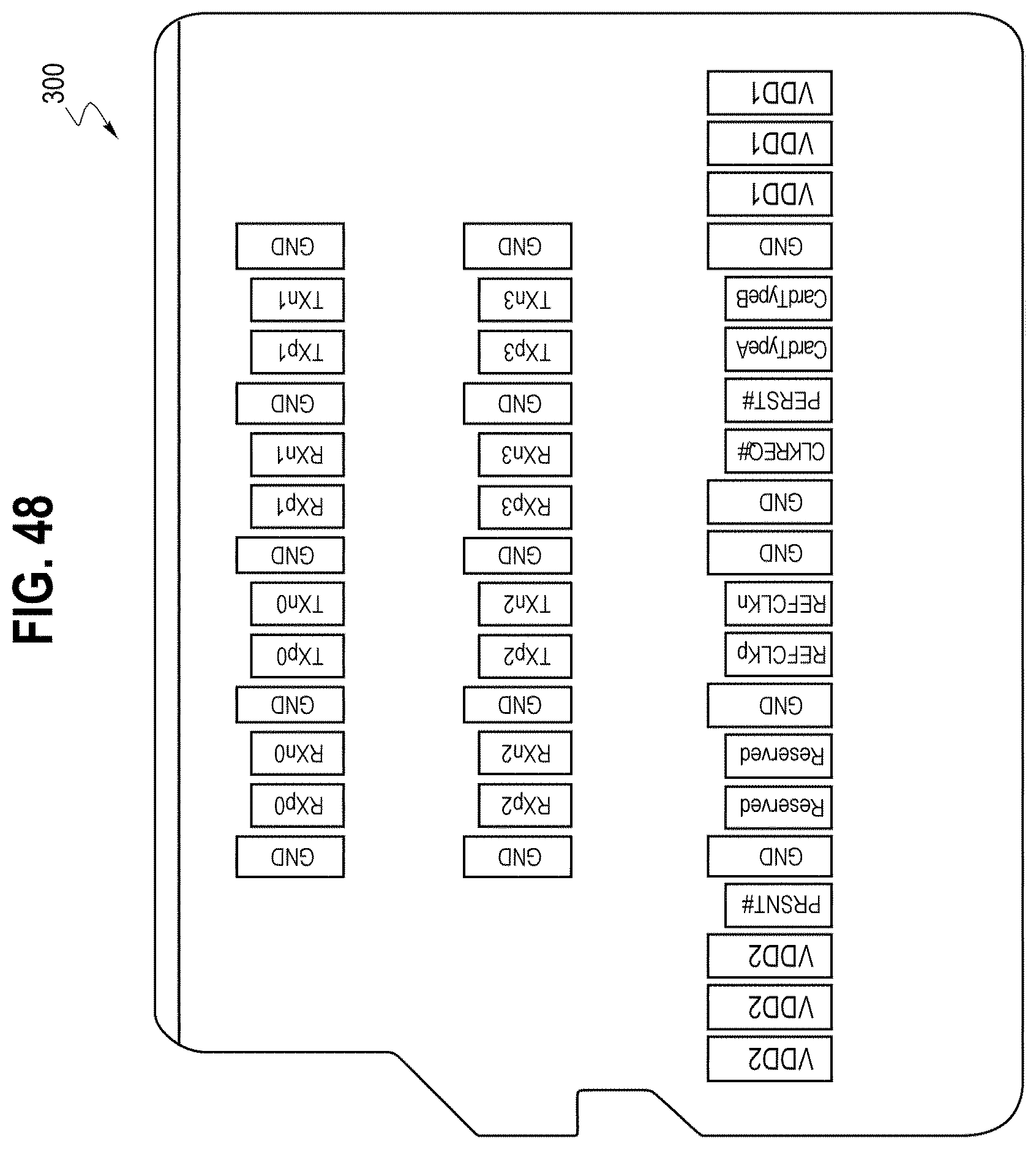 Patent US12614047 Figure 20 – Removable memory card with efficient card lock mechanism, XY ratios, anti-reverse insertion feature, pullout feature, and pads layout