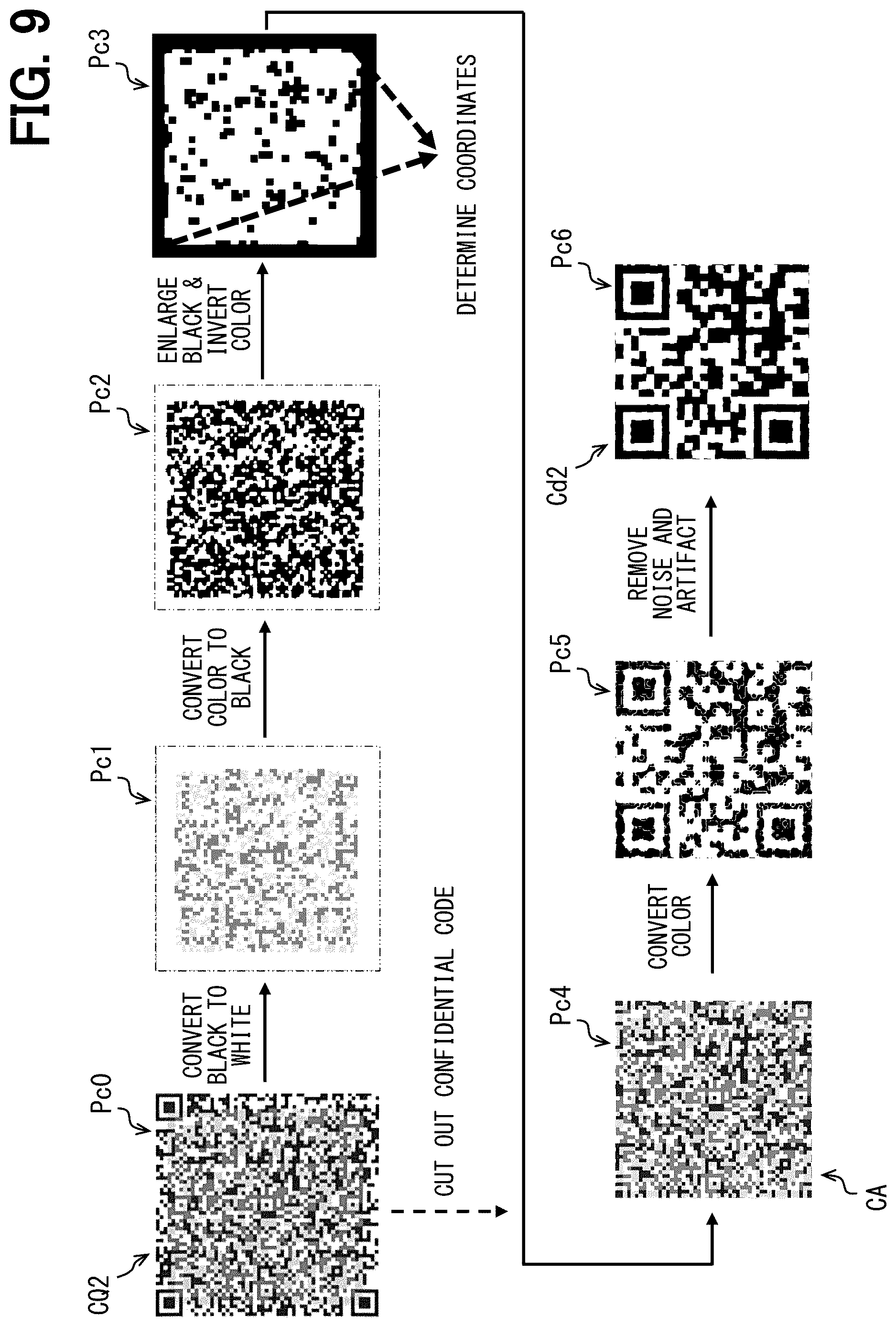 Patent US12614049 Figure 9 – Display medium and code reading method